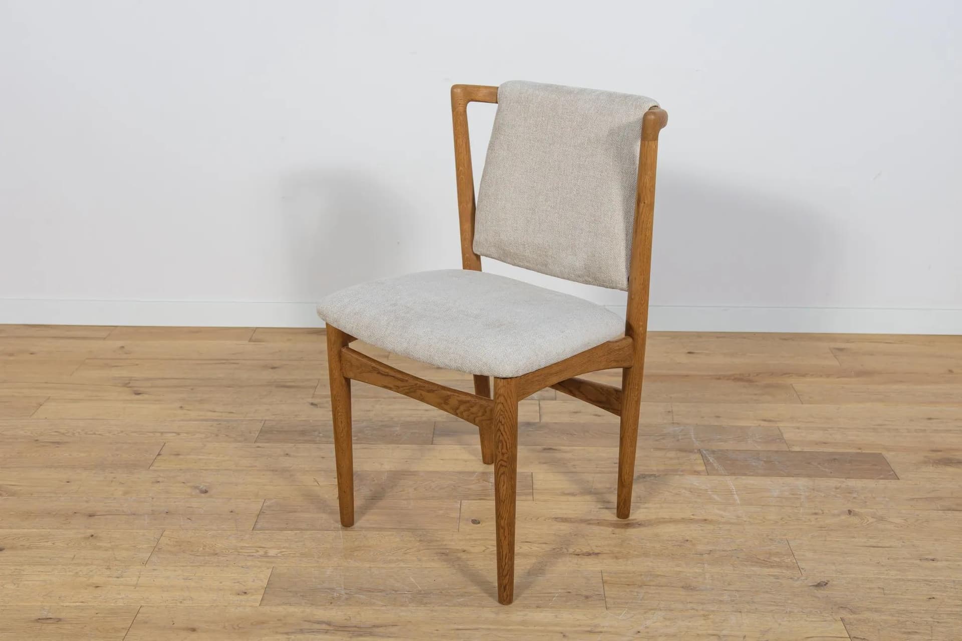 Komplet czterech krzeseł Model 171, dąb jasny krem, Slagelse Møbelværk, Dania, lata 60. - 69963