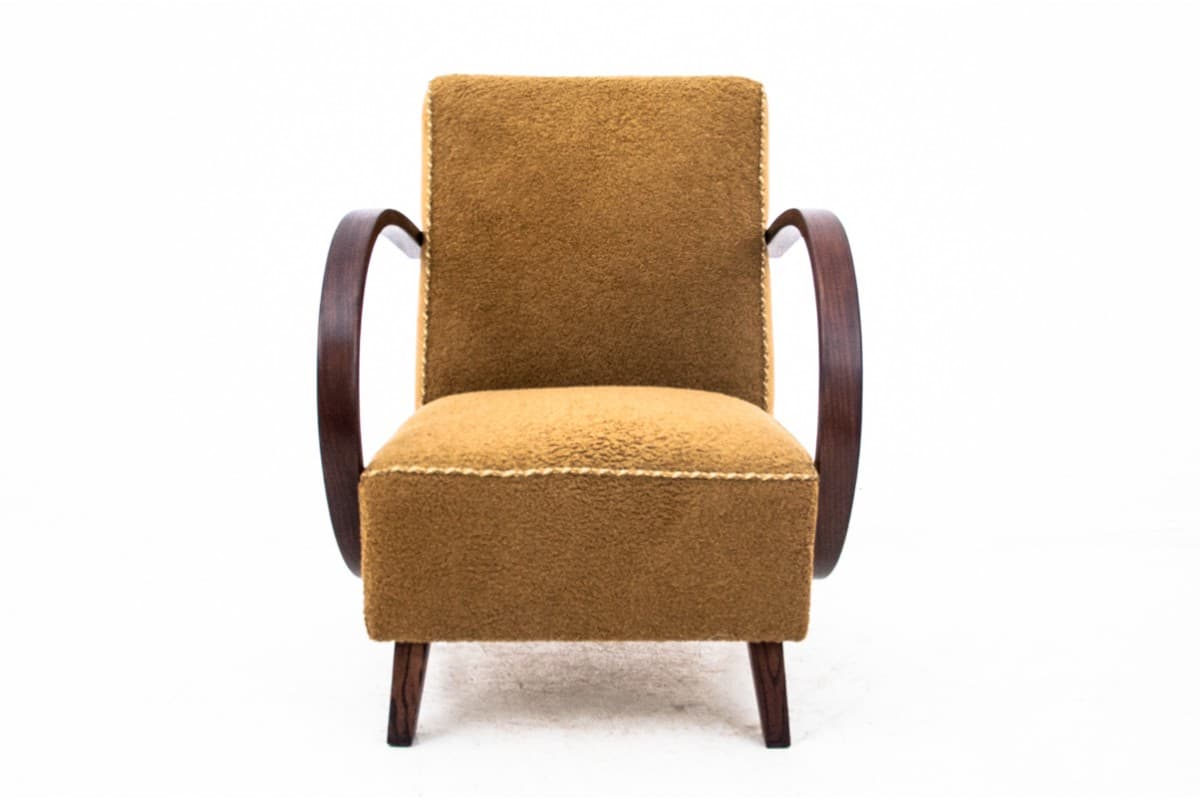 Yellow Art Deco Armchairs, by J. Halabala, Czechoslovakia, 1930s - 50141