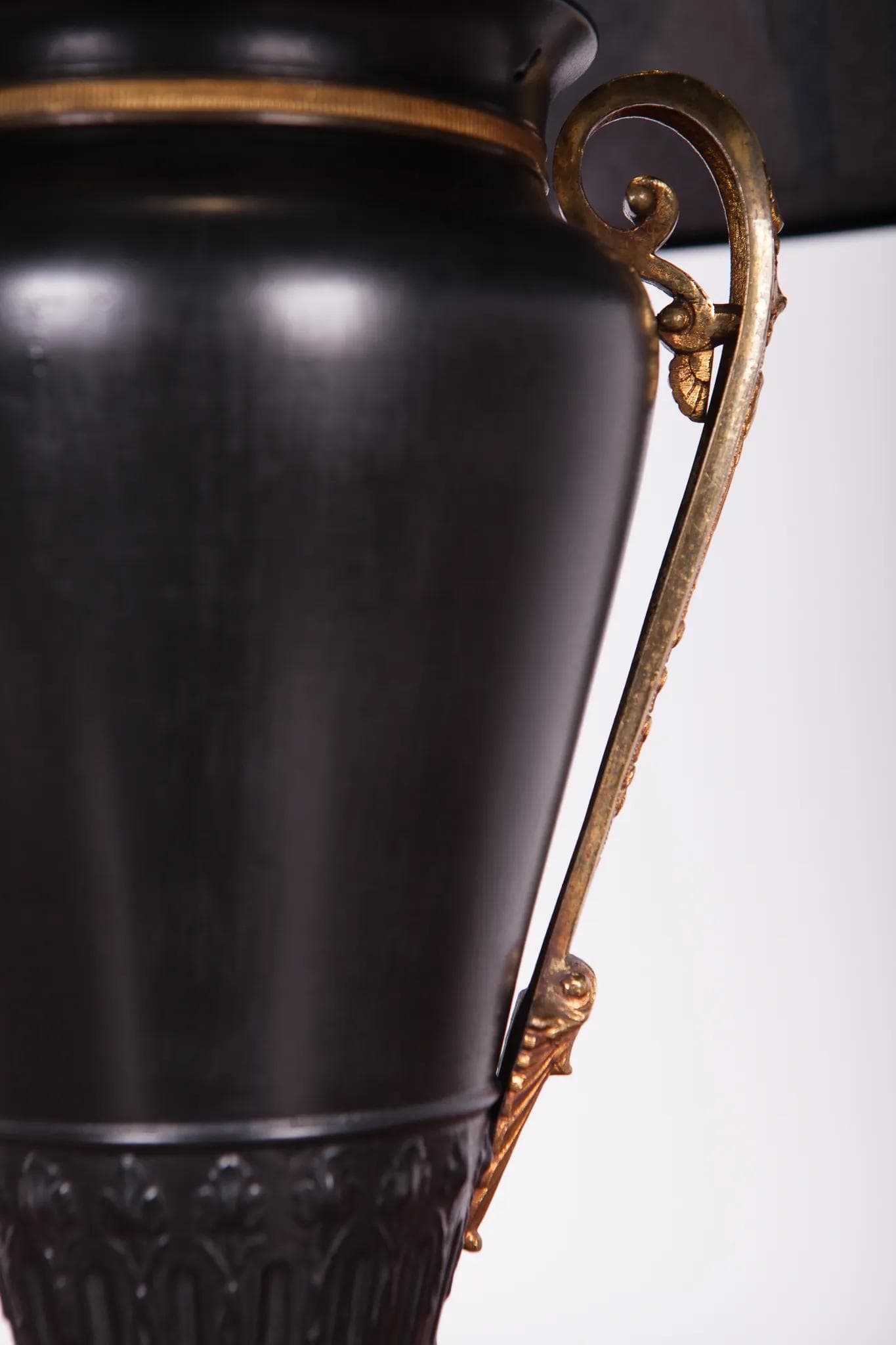 Table lamp, black, brass, Denmark, 1960s - 69815