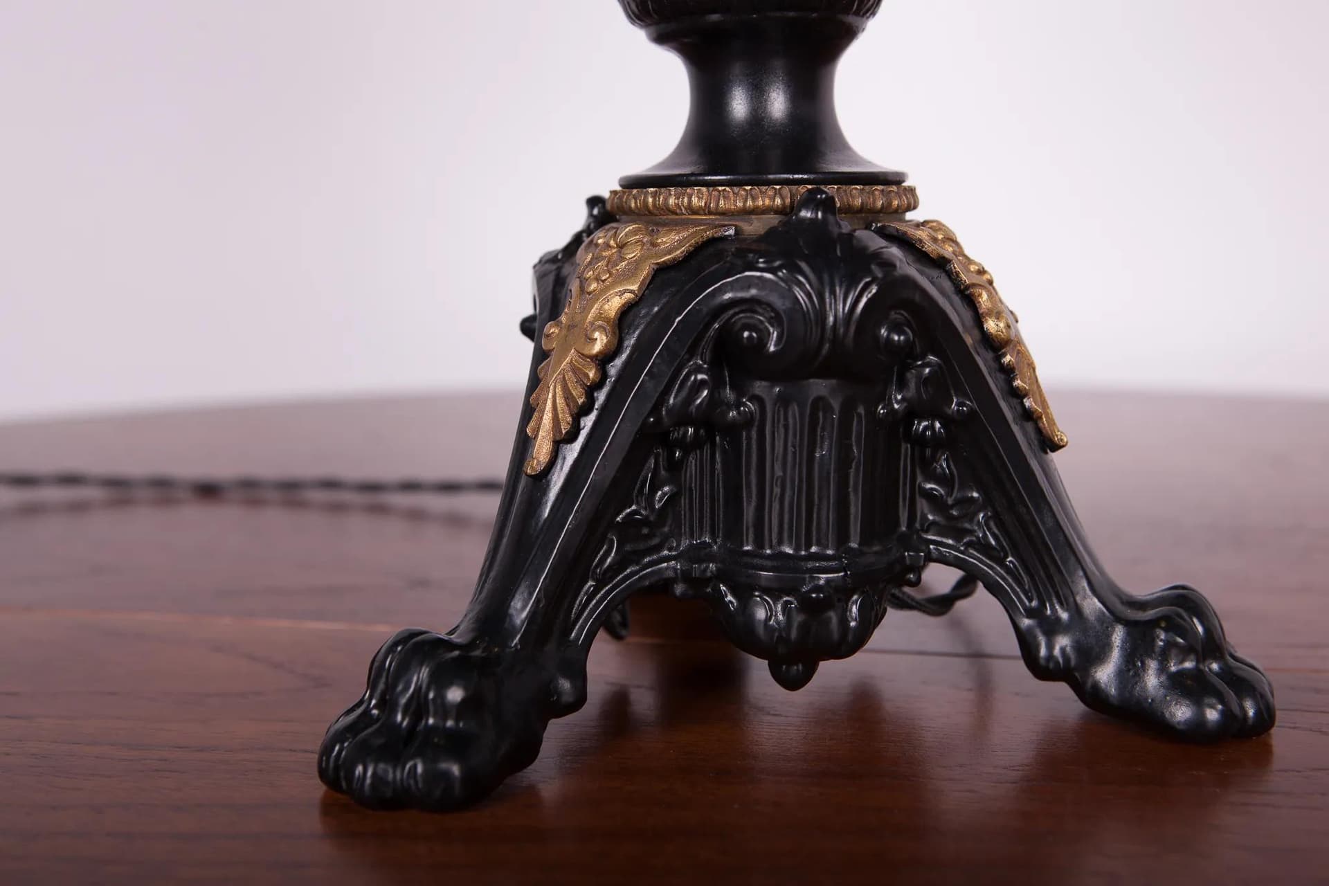 Table lamp, black, brass, Denmark, 1960s - 69818