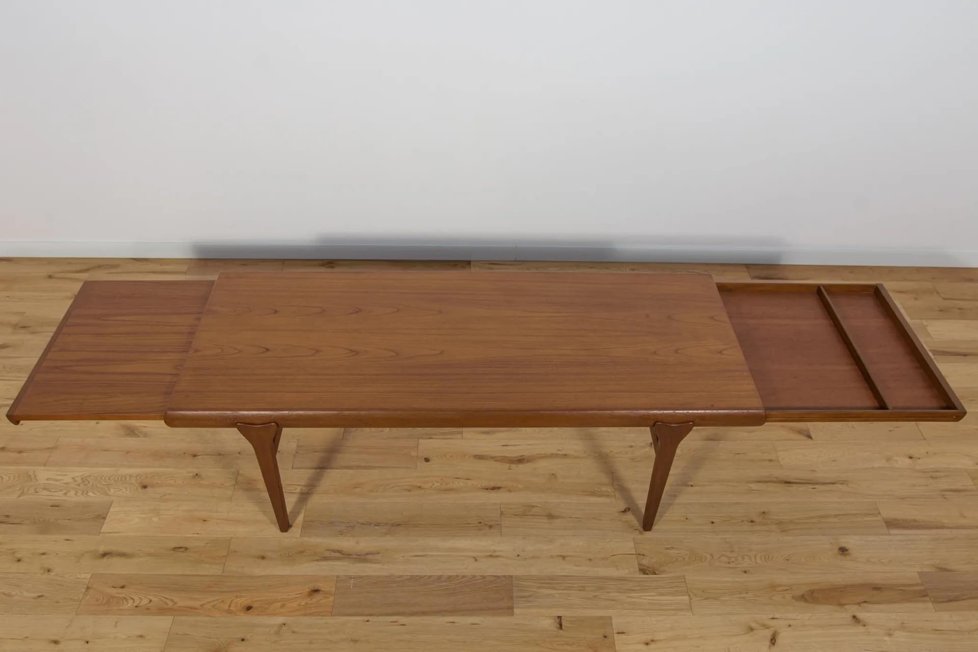Coffee table, brown teak, by J. Andersen, CFC Silkeborg, Denmark, 1960s. - 69730