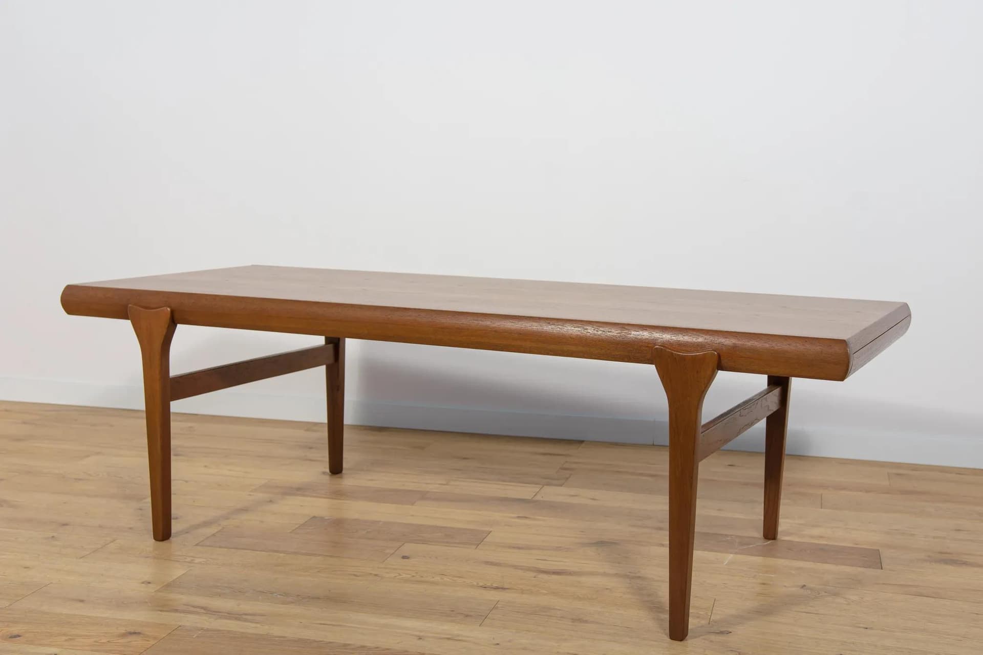 Coffee table, brown teak, by J. Andersen, CFC Silkeborg, Denmark, 1960s. - 69726