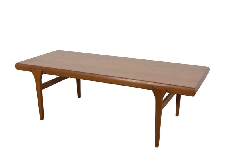 Coffee table, brown teak, by J. Andersen, CFC Silkeborg, Denmark, 1960s.