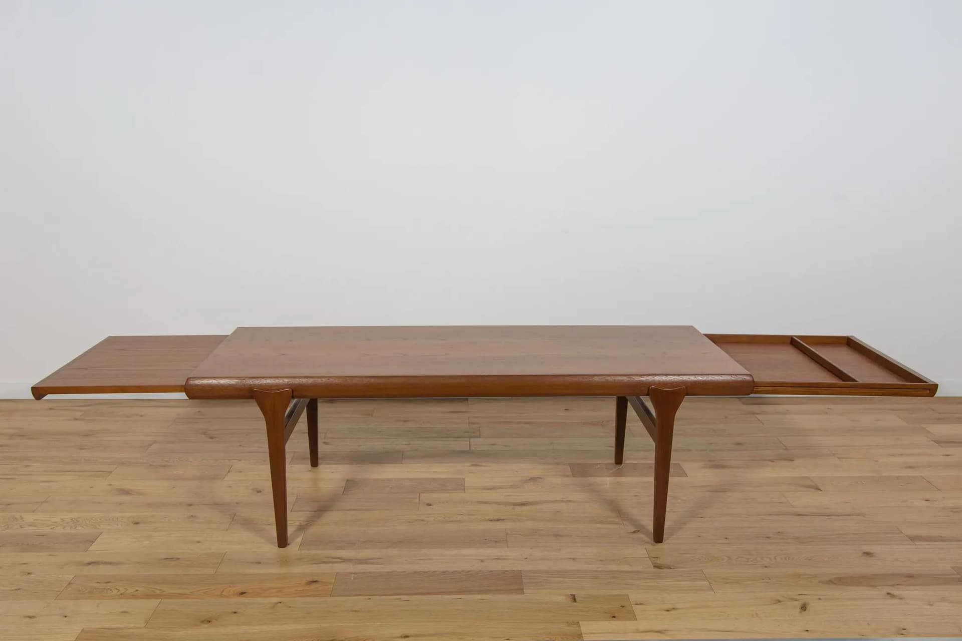 Coffee table, brown teak, by J. Andersen, CFC Silkeborg, Denmark, 1960s. - 69728