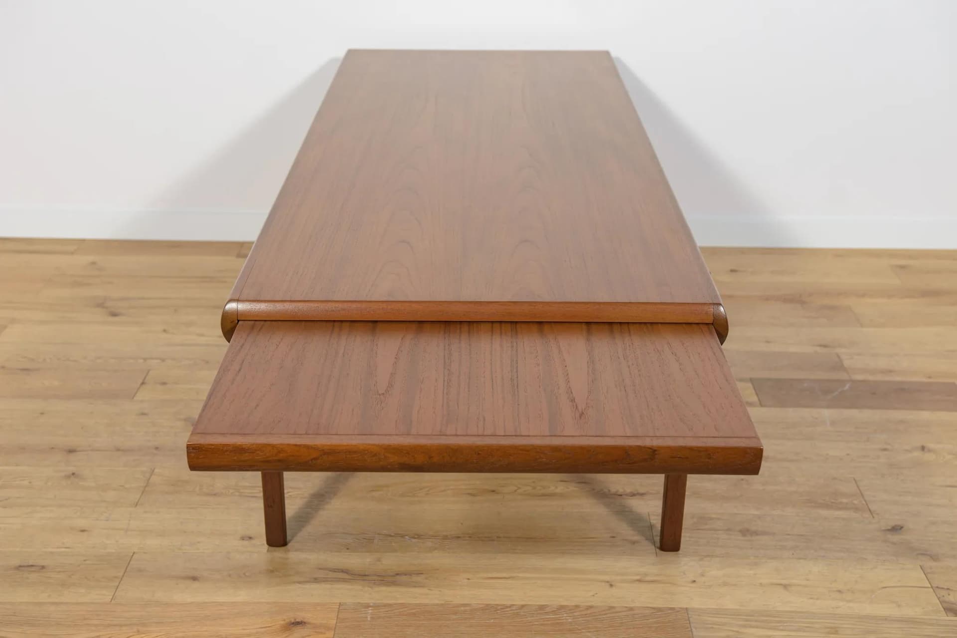 Coffee table, brown teak, by J. Andersen, CFC Silkeborg, Denmark, 1960s. - 69725