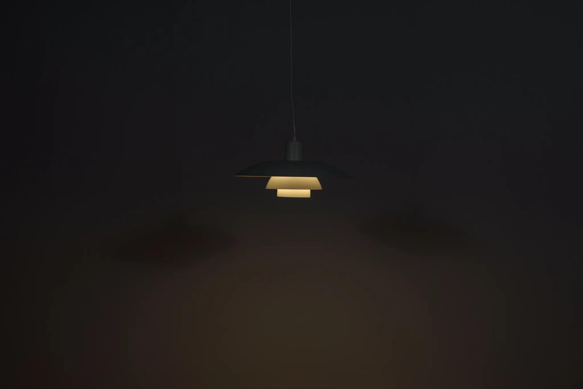 Pendant Lamp PH 4/3, white metal, by P. Henningsen, Louis Poulsen, Denmark, 1960s. - 72861