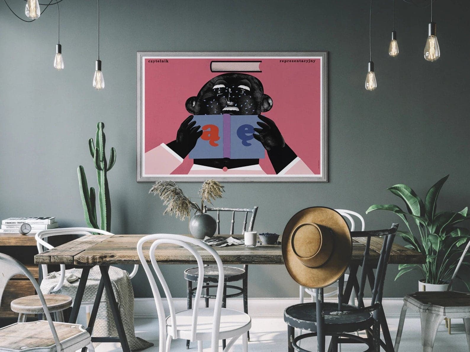 Plakat Czytelnik reprezentacyjny, AĘ, 50x70 cm, aut. J. Zasada, Jakub Zasada - 70329