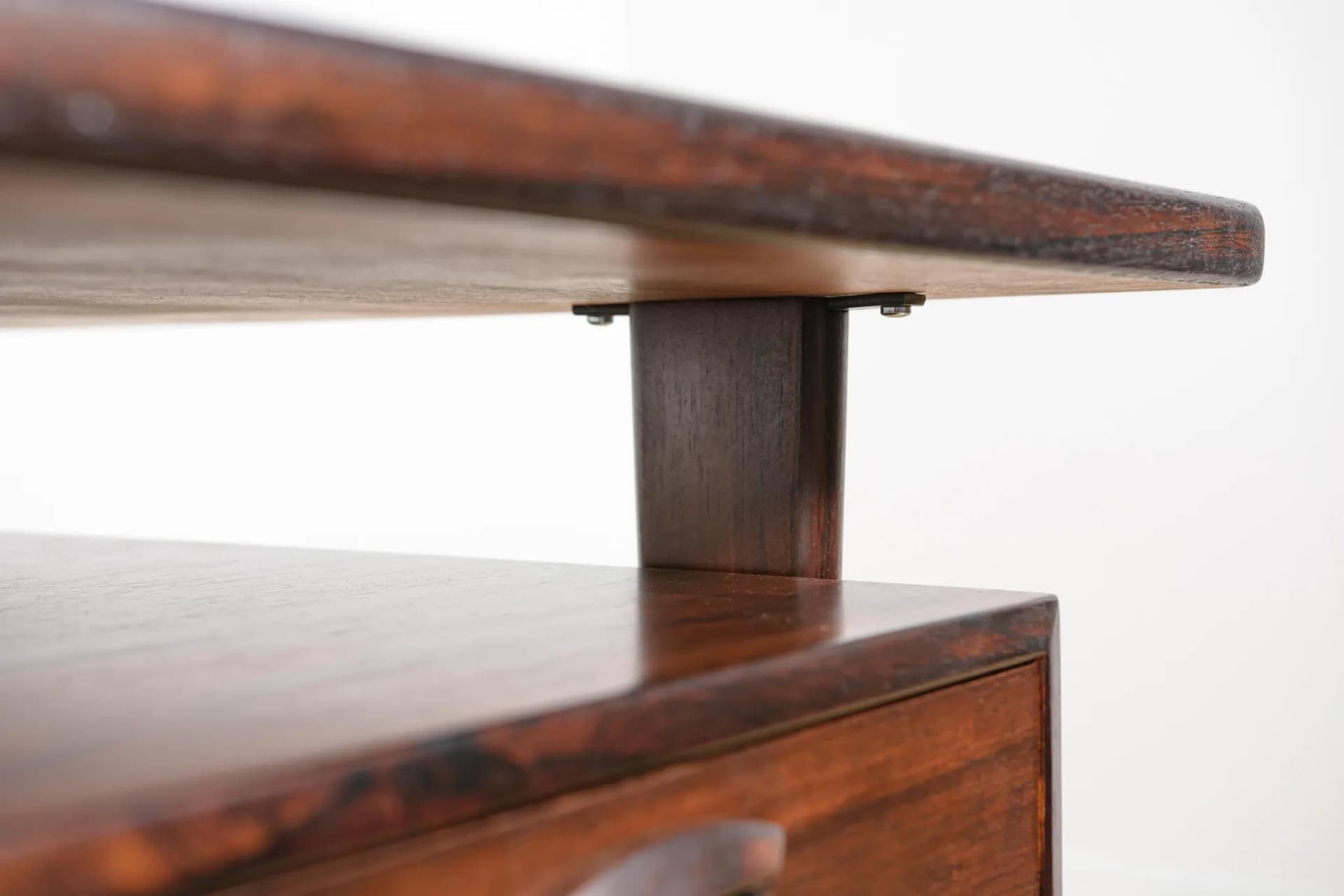 Desk, dark brown rosewood, by K. Kristiansen, Denmark, 1960s - 72843