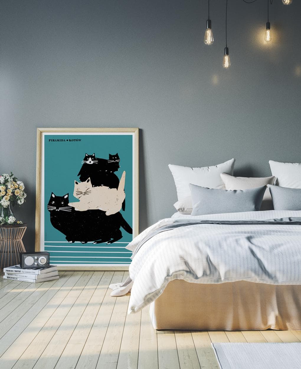 Plakat Piramida kotów, 50x70 cm, aut. J. Zasada, Jakub Zasada - 71573