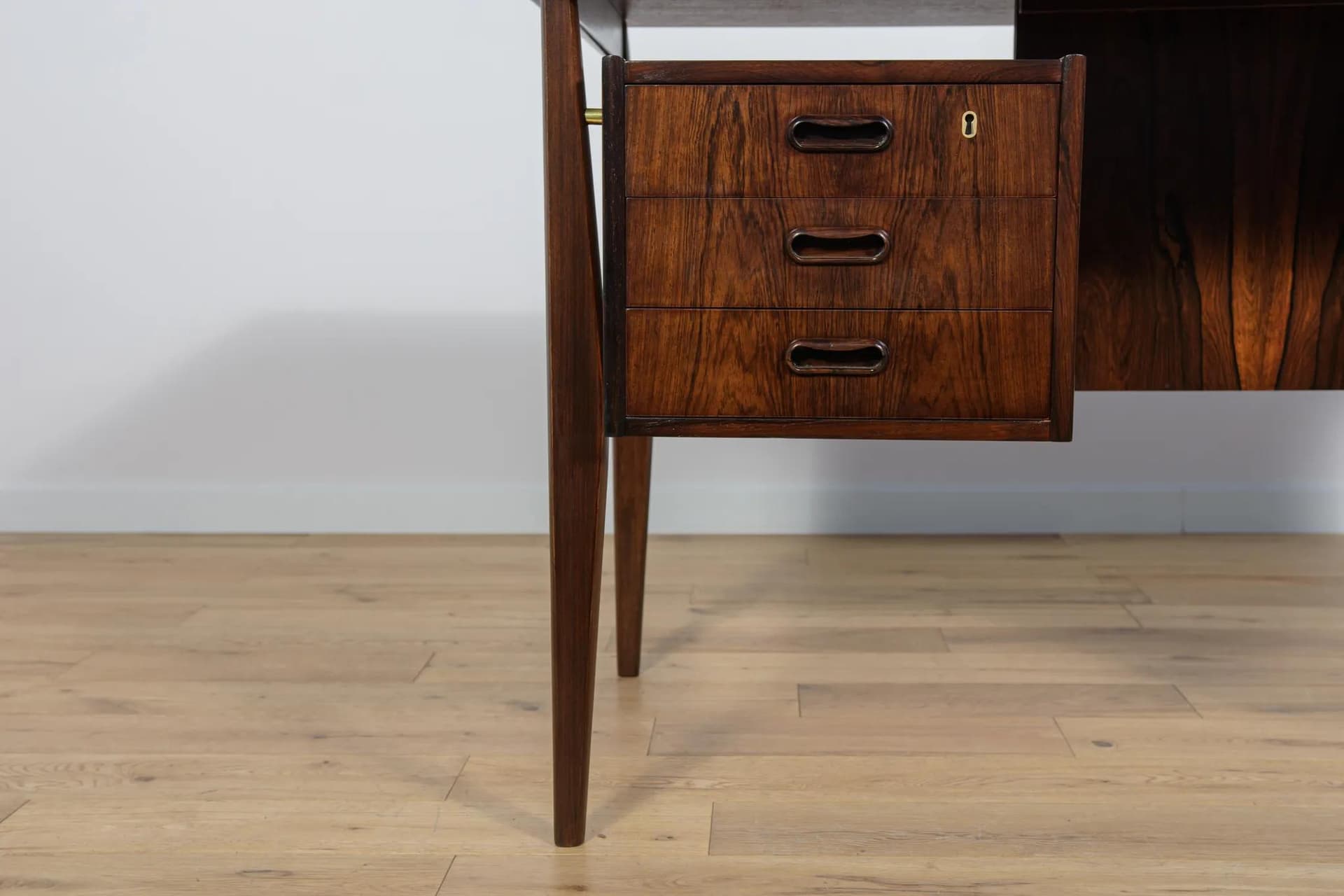 Desk, brown rosewood, by G. N. Tibergaard, Denmark, 1960s. - 72777