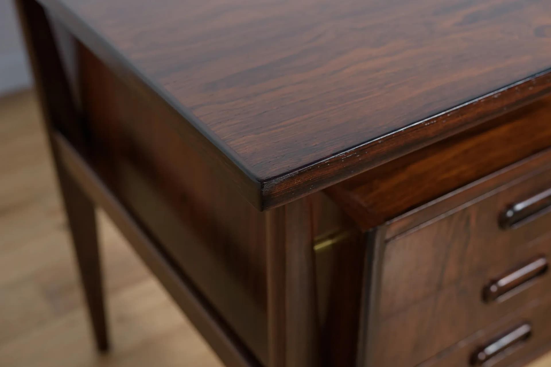 Desk, brown rosewood, by G. N. Tibergaard, Denmark, 1960s. - 72779