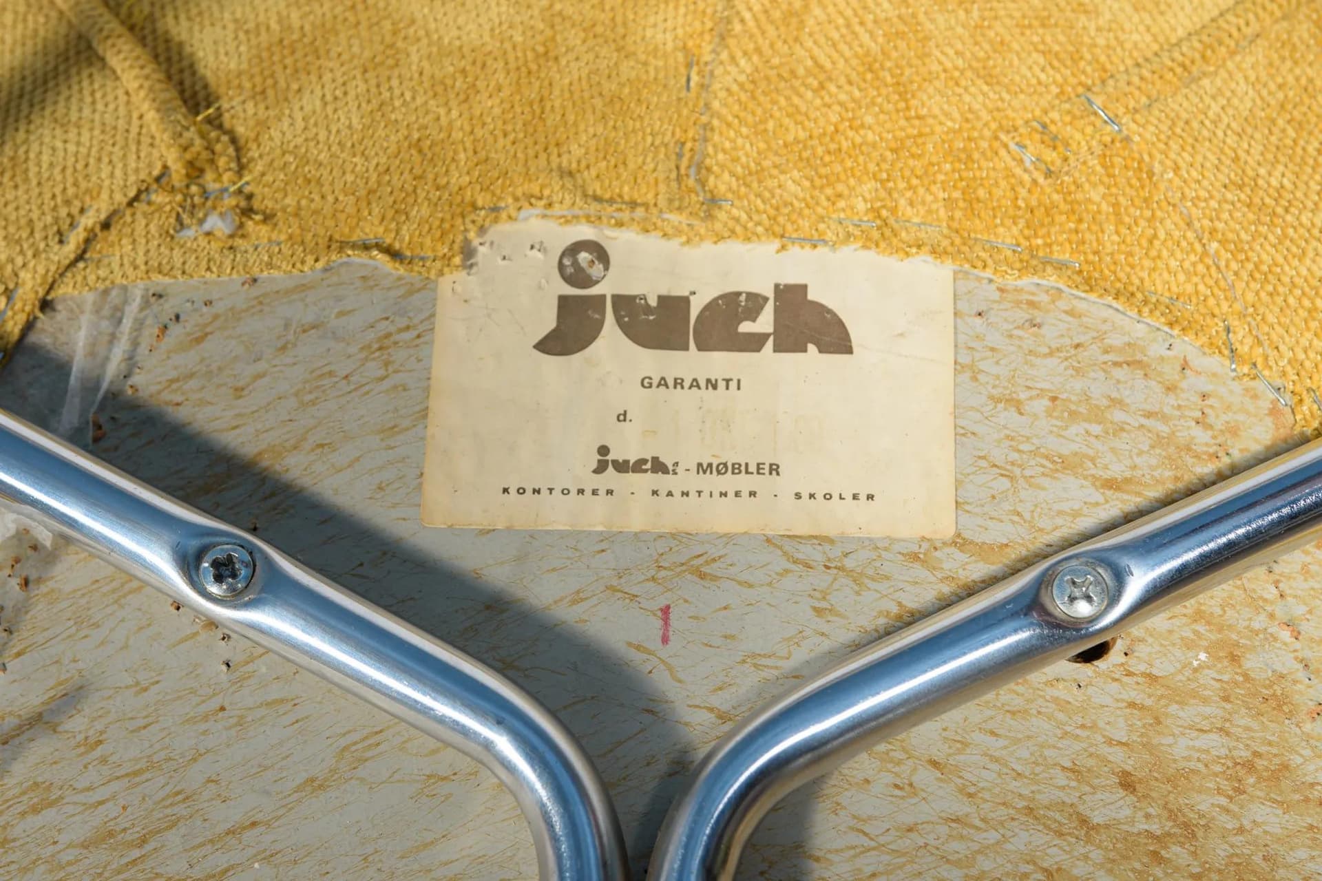 Fotel Kilta, żółty, welur, stal chromowana, proj. O. Mannermaa, Niemcy, lata 70. - 72696