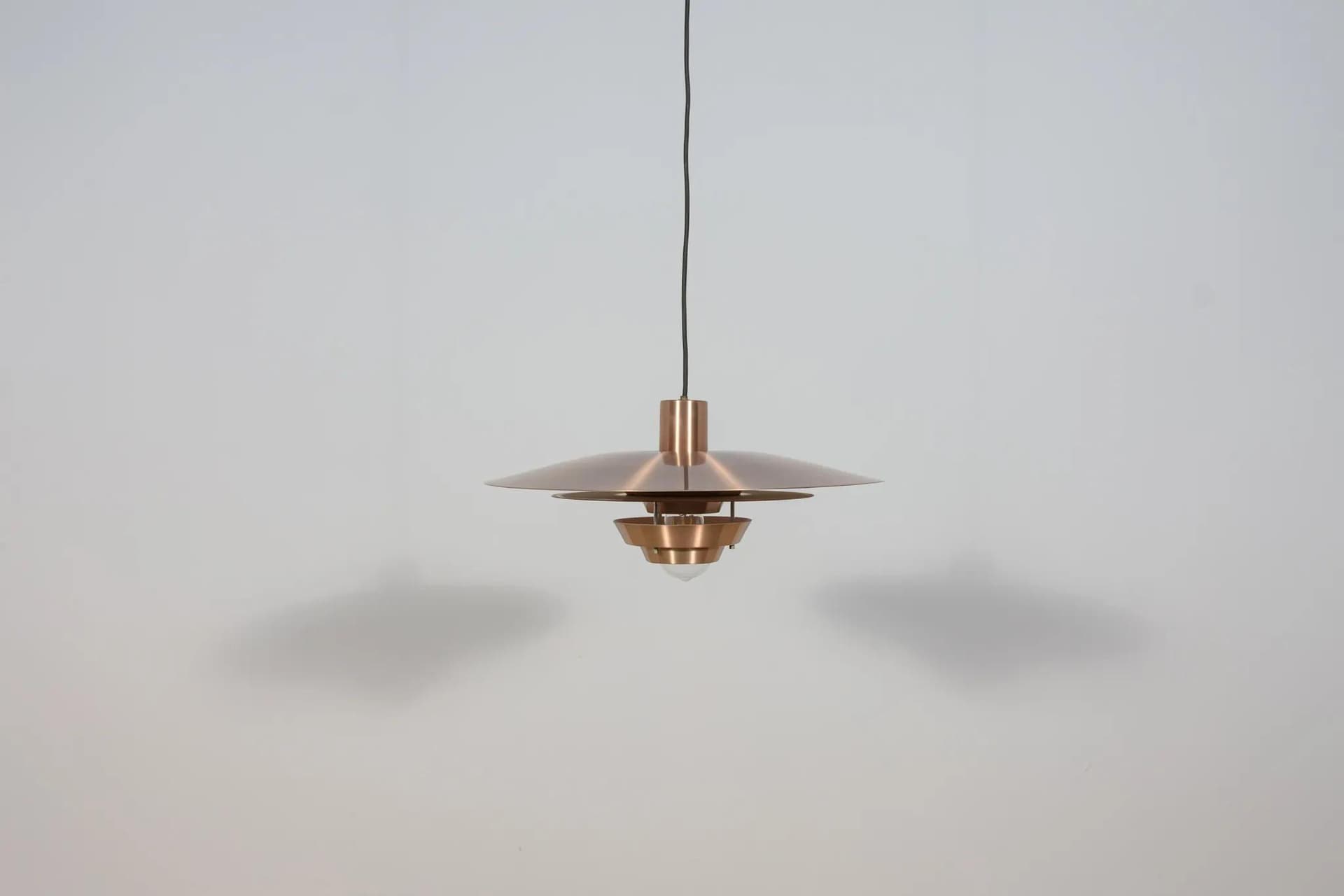 Pendant lamp, copper, Denmark, 1960s. - 72605