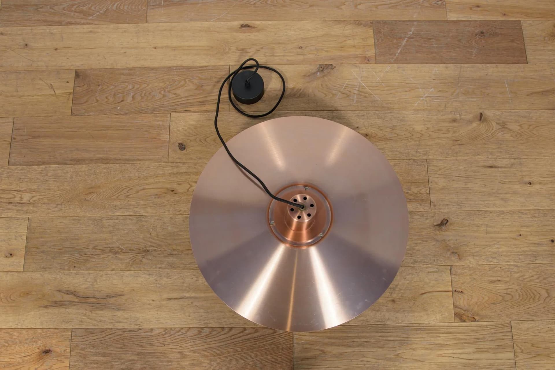 Pendant lamp, copper, Denmark, 1960s. - 72603