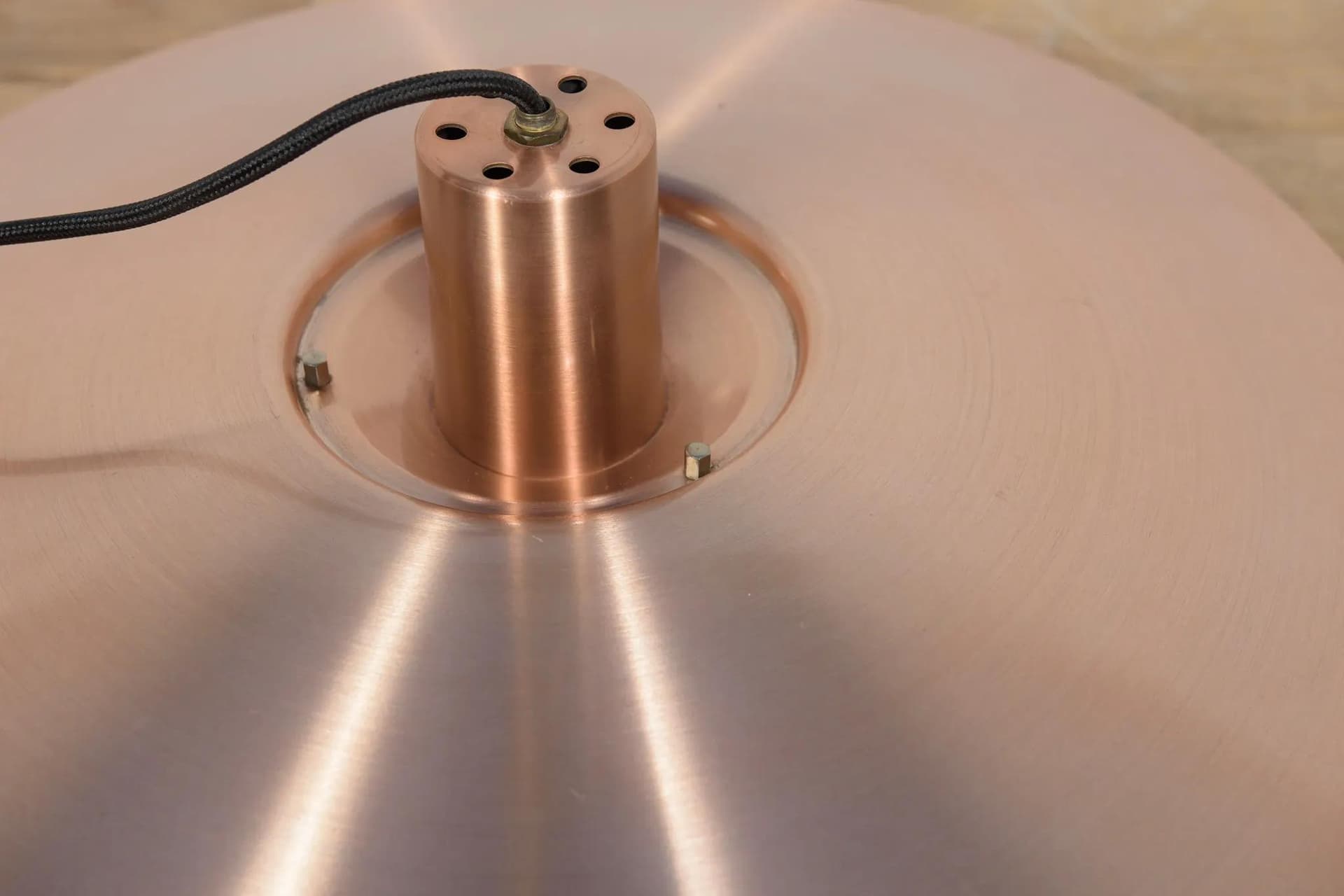 Pendant lamp, copper, Denmark, 1960s. - 72606