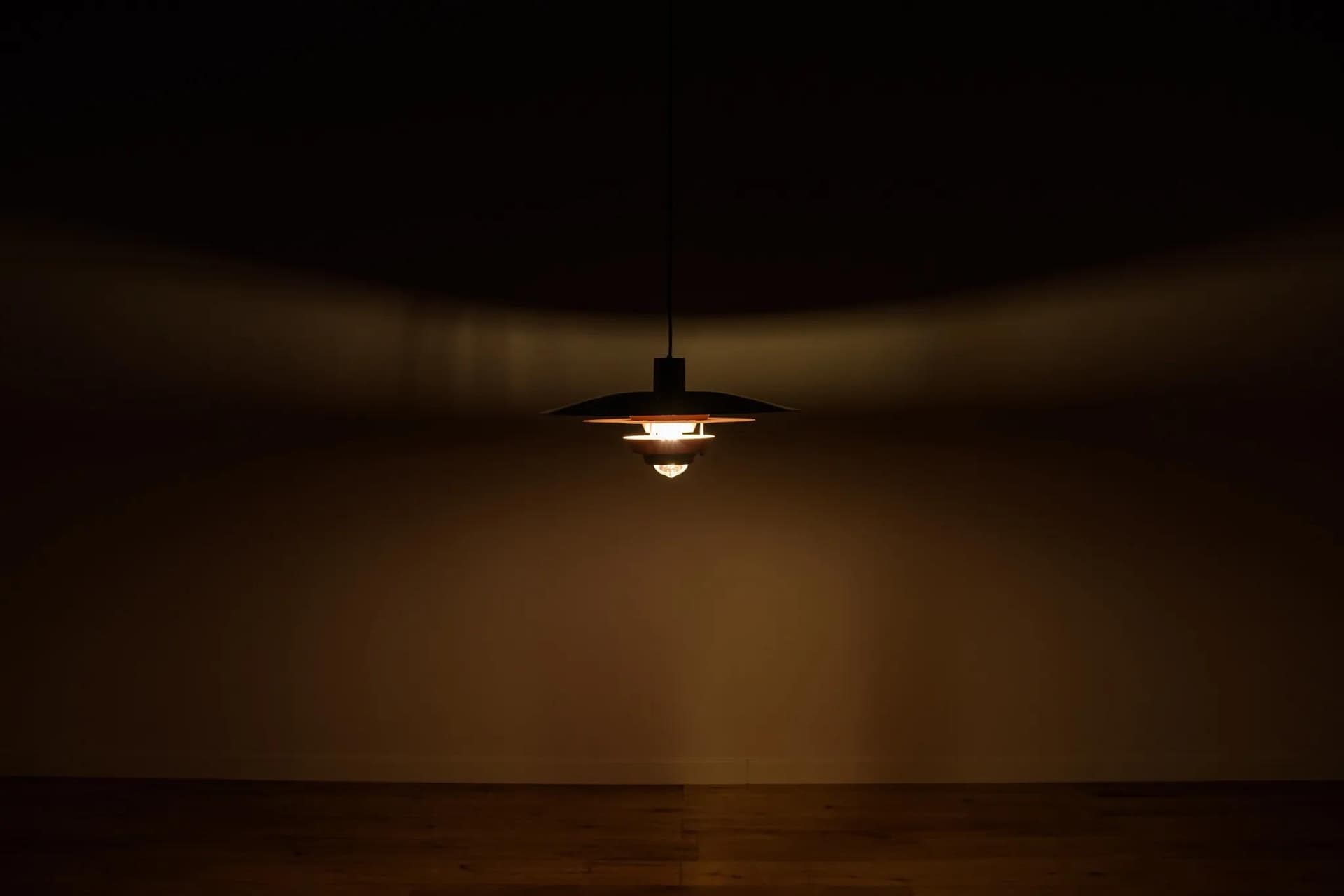 Pendant lamp, copper, Denmark, 1960s. - 72604