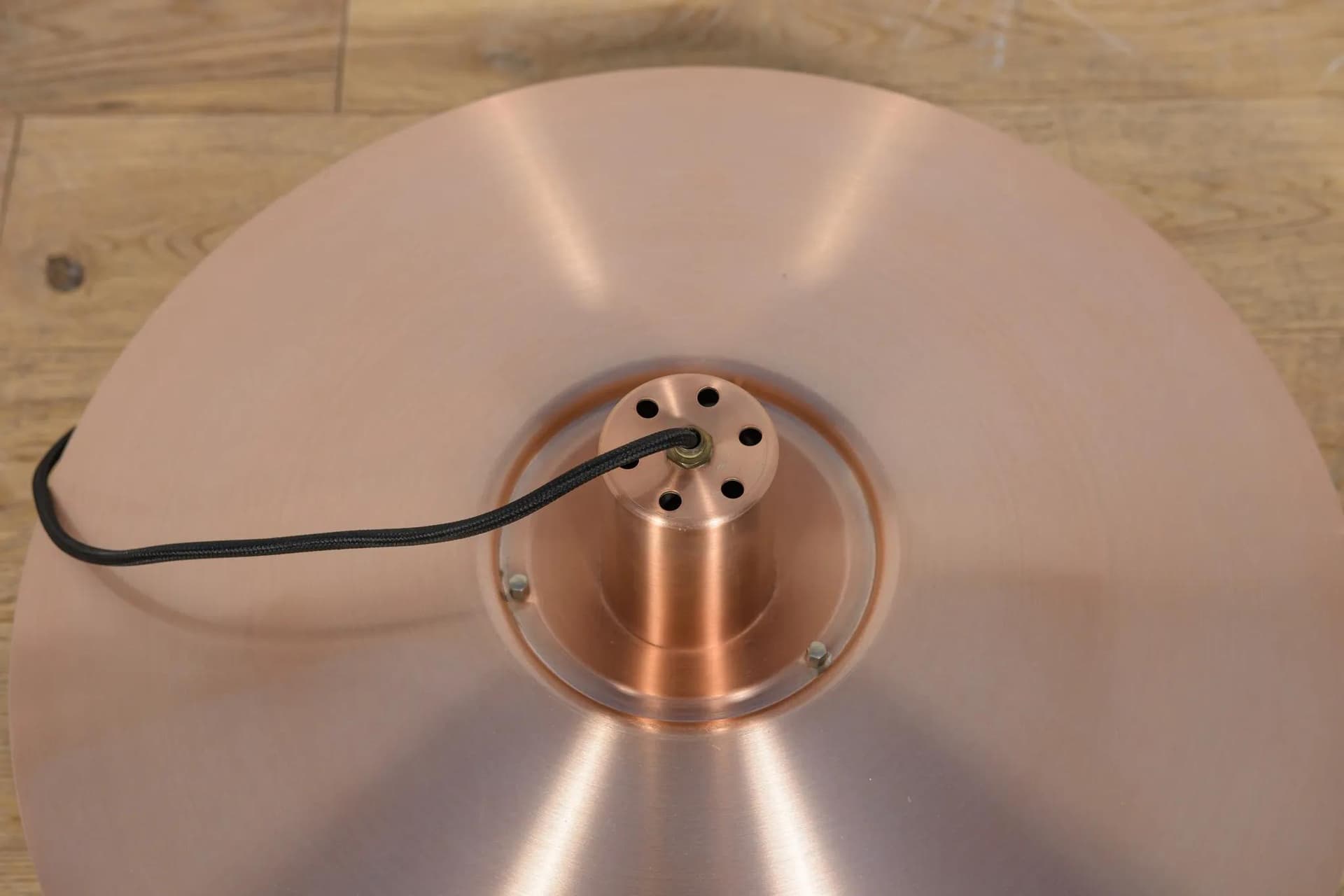 Pendant lamp, copper, Denmark, 1960s. - 72602