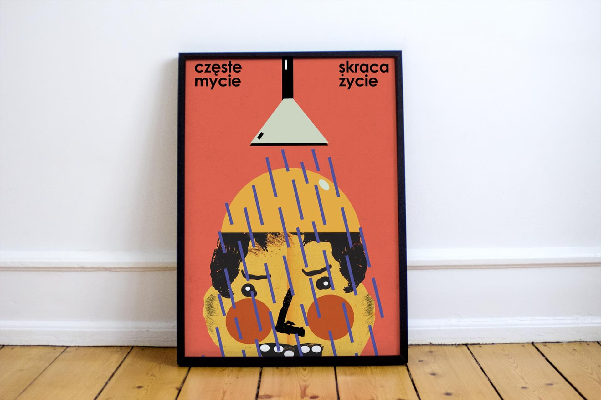 Plakat Częste mycie skraca życie, 50x70 cm, aut. J. Zasada, Jakub Zasada - 72381