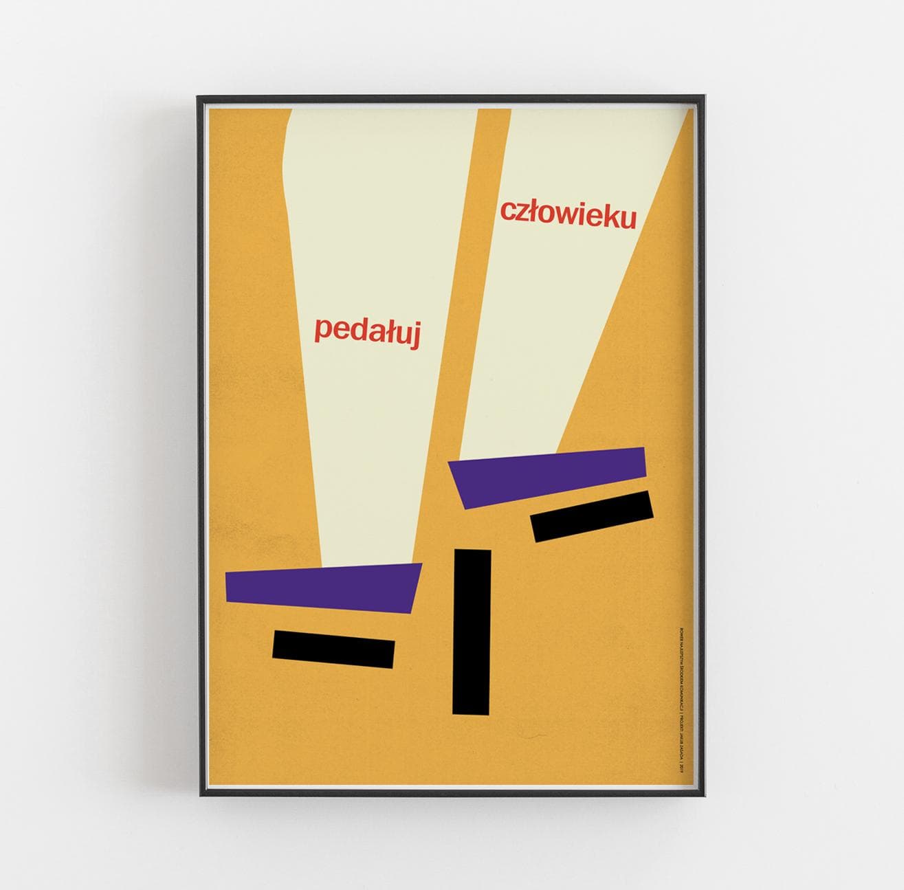Poster Pedałuj człowieku, 50x70 cm, by J. Zasada, Jakub Zasada - 72395