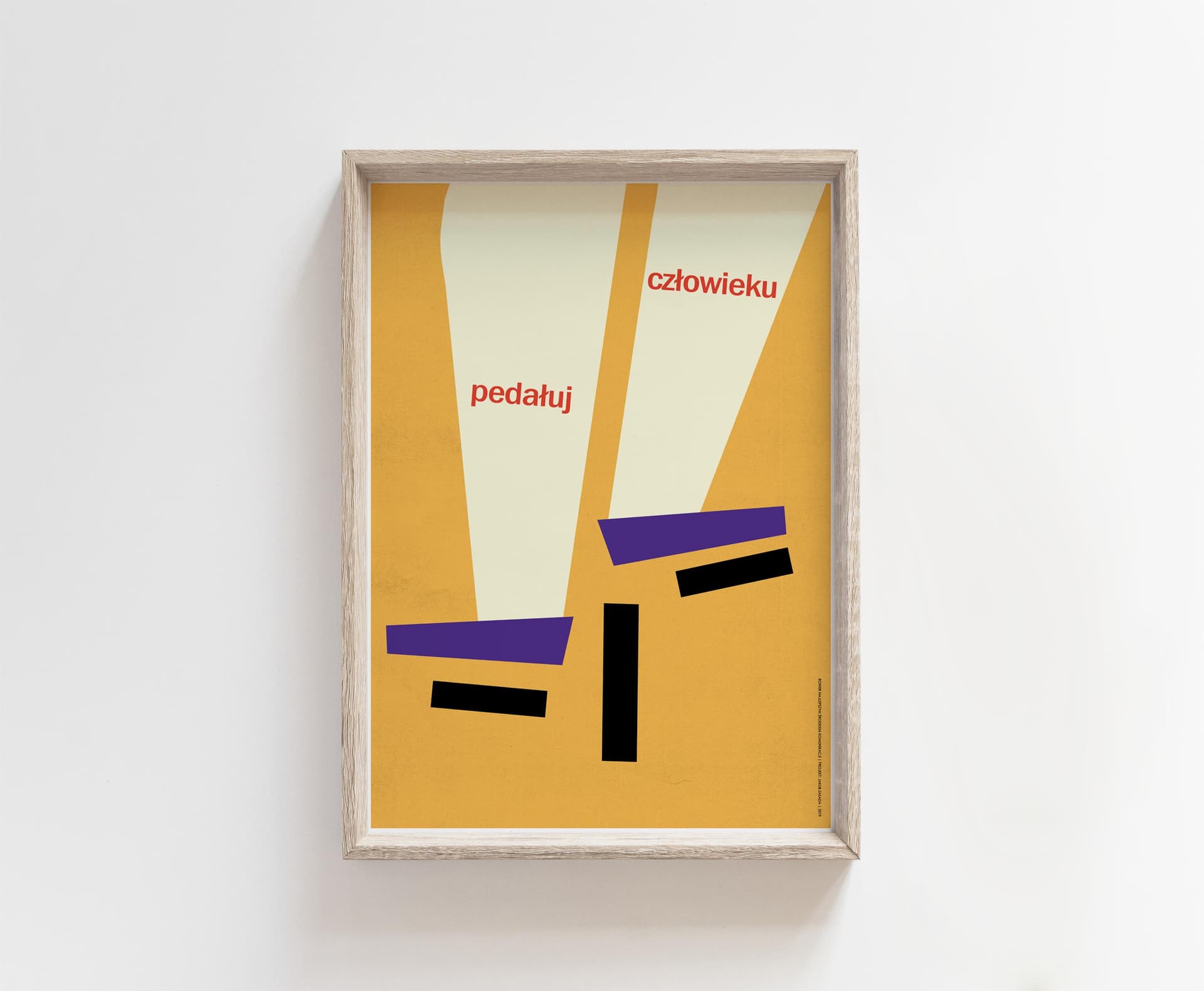 Poster Pedałuj człowieku, 50x70 cm, by J. Zasada, Jakub Zasada - 72396