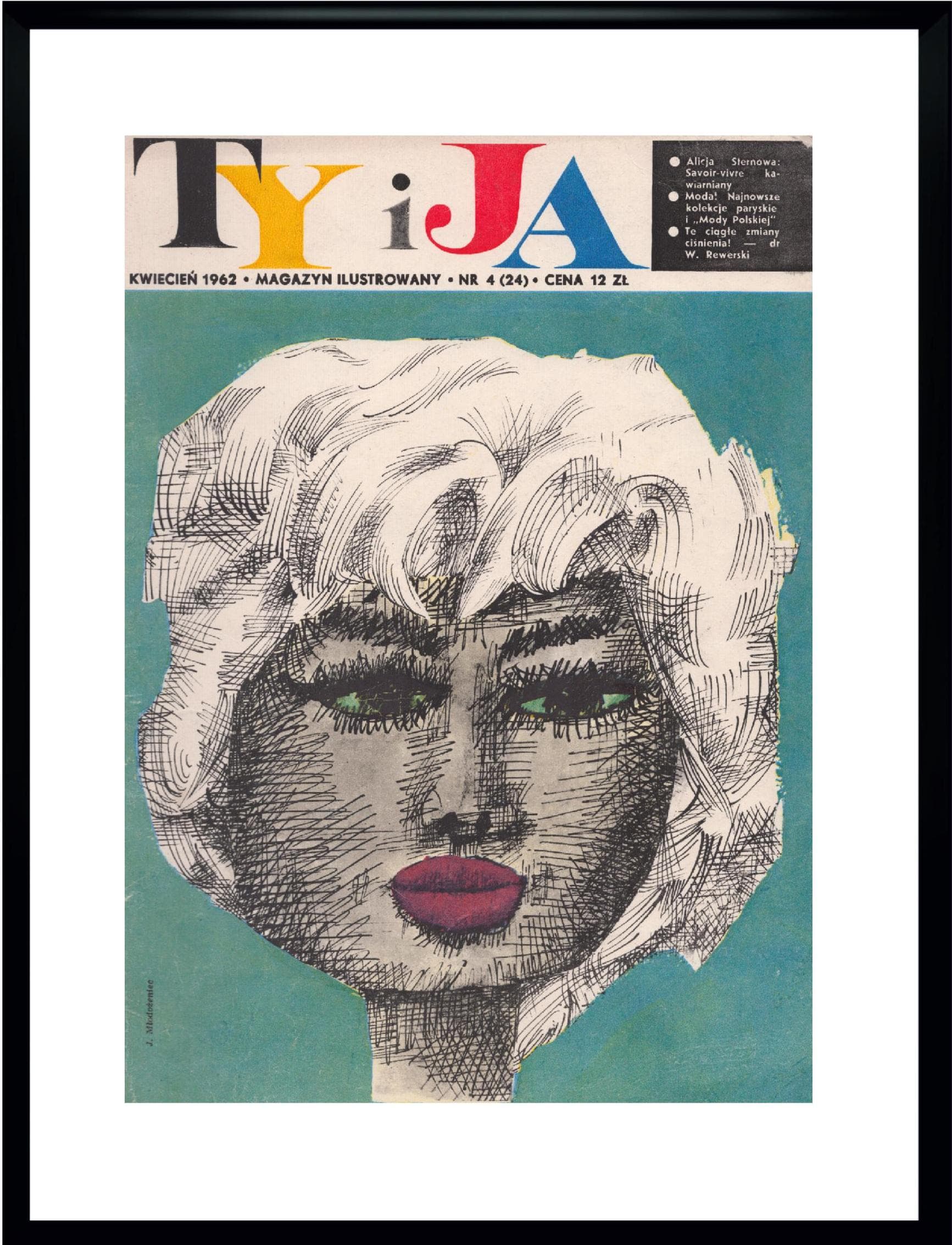 Plakat TY i JA, multikolor, papier, aut. J. Młodożeniec, Polska, lata 60.