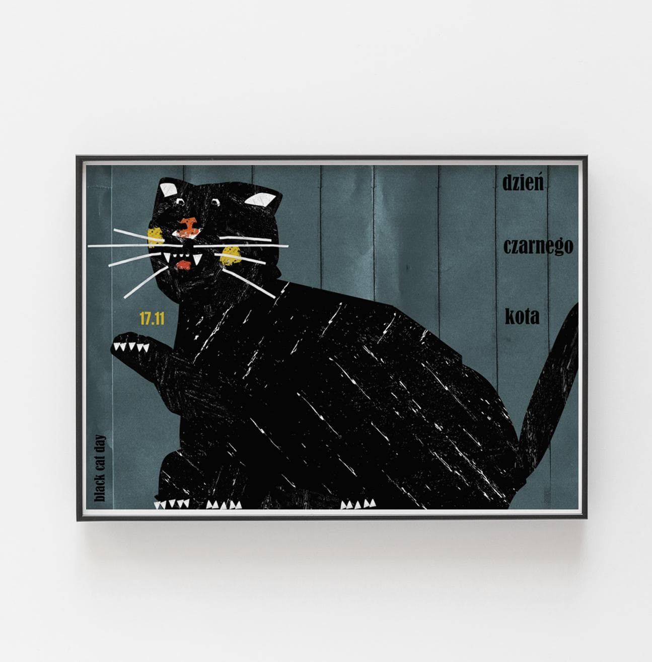 Poster Black Cat Day, 50x70 cm, by J. Zasada, Jakub Zasada - 72423
