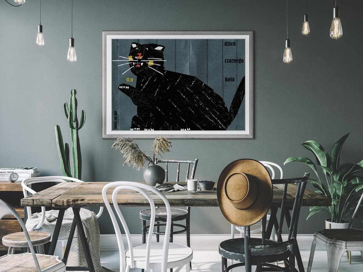 Poster Black Cat Day, 50x70 cm, by J. Zasada, Jakub Zasada - 72424