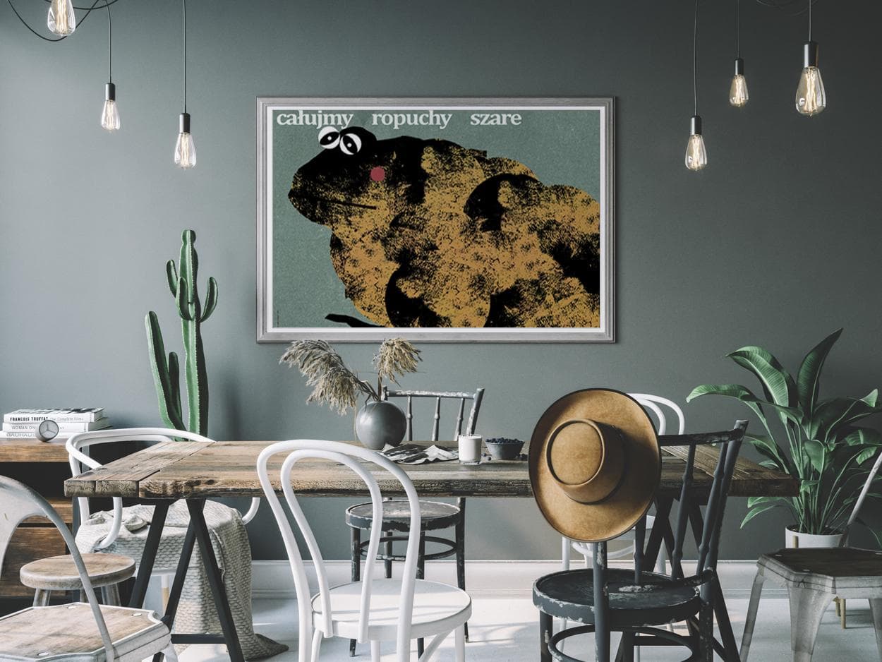 Plakat Całujmy ropuchy szare, 50x70 cm, aut. J. Zasada, Jakub Zasada - 72439