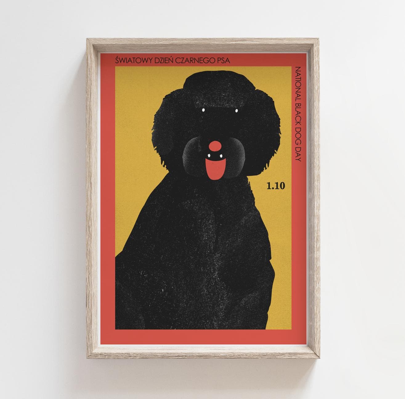 Poster National Black Dog Day, 50x70 cm, by J. Zasada, Jakub Zasada - 72466