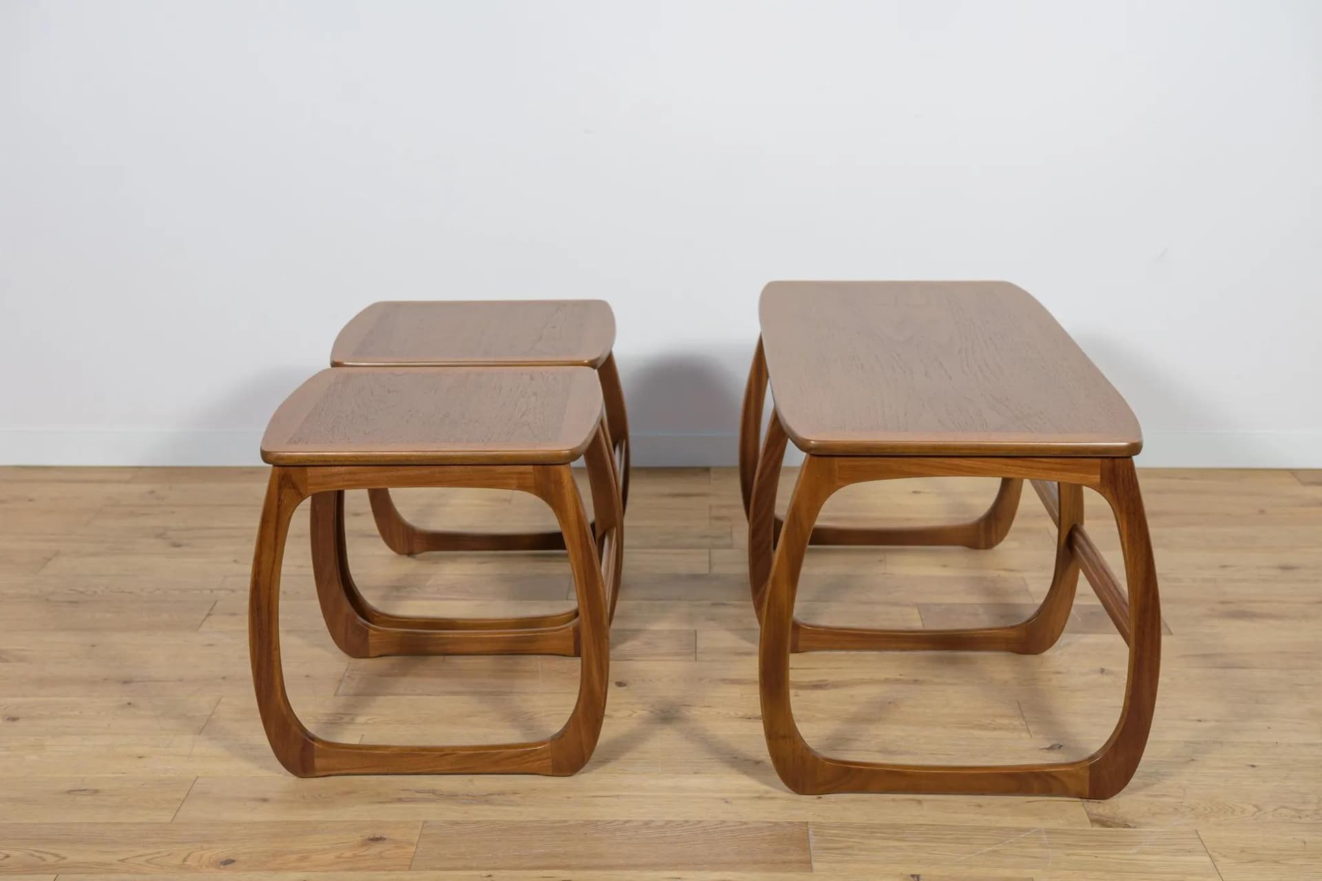 Set of three side tables, brown teak, Parker Knoll, United Kingdom, 1960s. - 74182