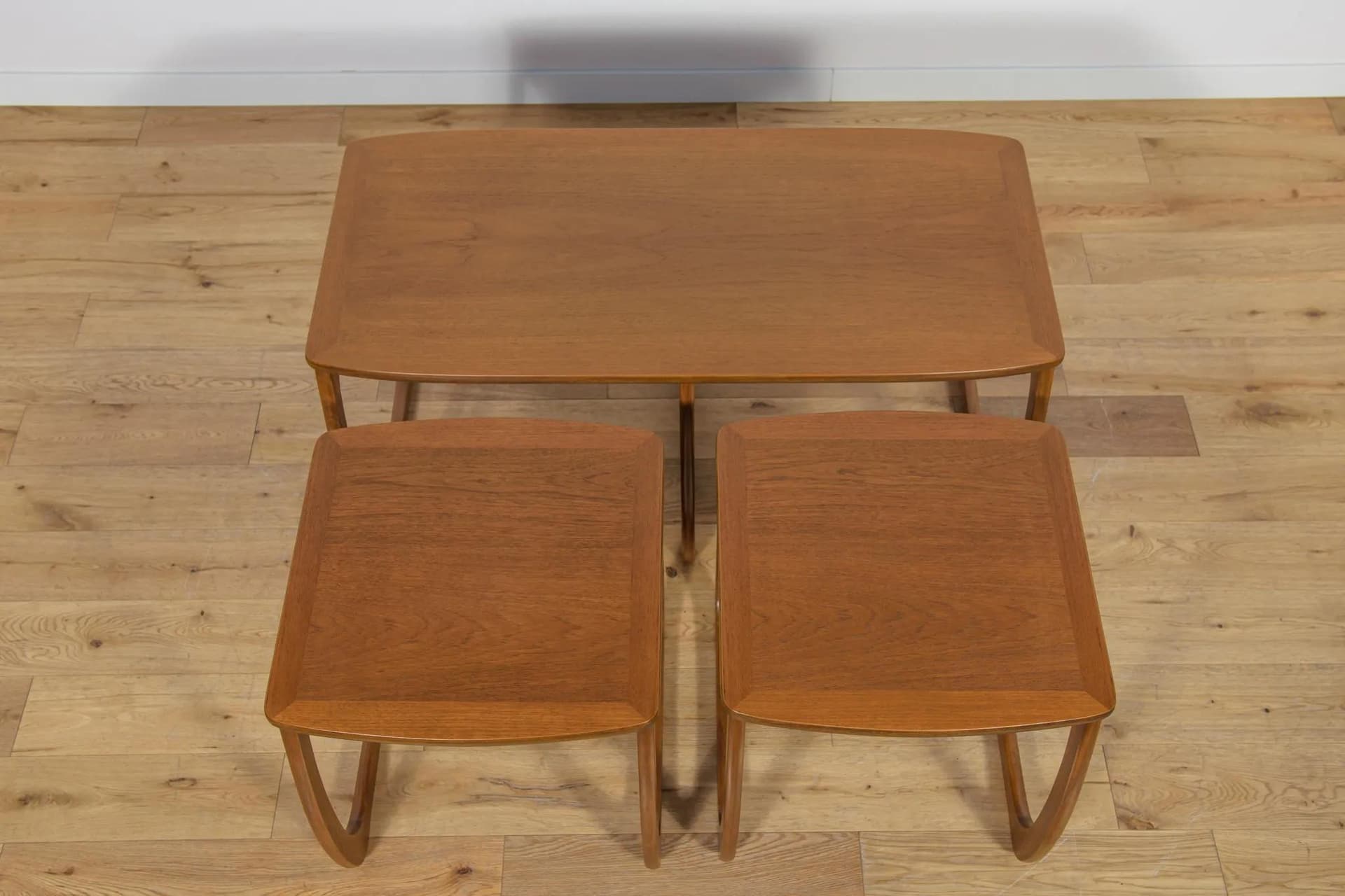 Set of three side tables, brown teak, Parker Knoll, United Kingdom, 1960s. - 74180