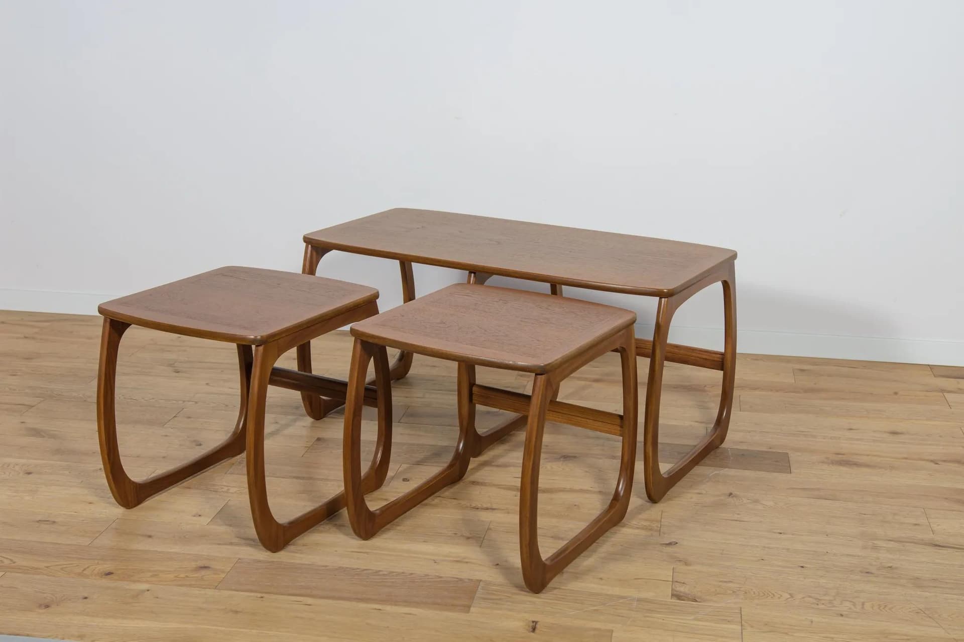 Set of three side tables, brown teak, Parker Knoll, United Kingdom, 1960s. - 74183