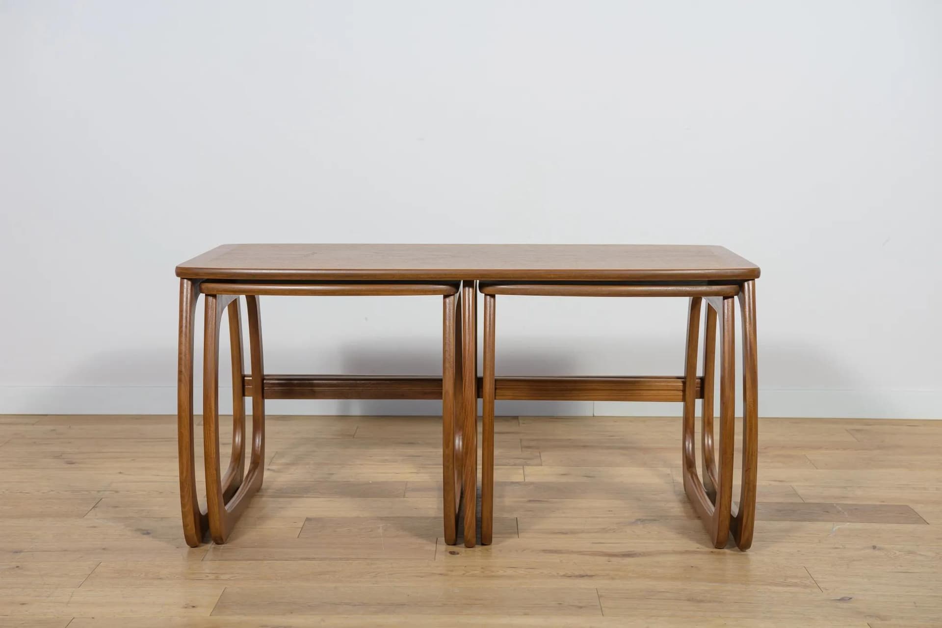 Set of three side tables, brown teak, Parker Knoll, United Kingdom, 1960s. - 74186