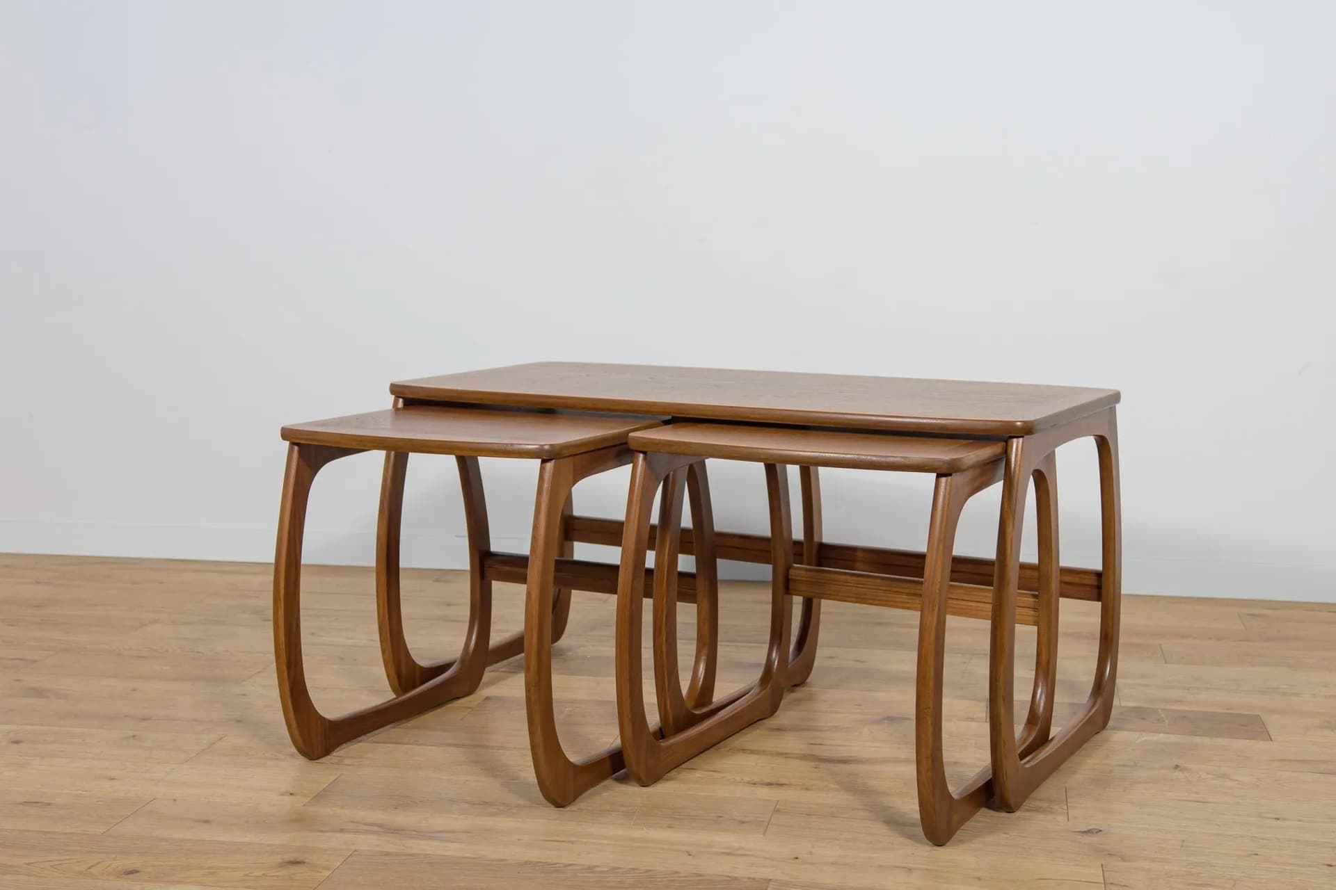 Set of three side tables, brown teak, Parker Knoll, United Kingdom, 1960s. - 74181