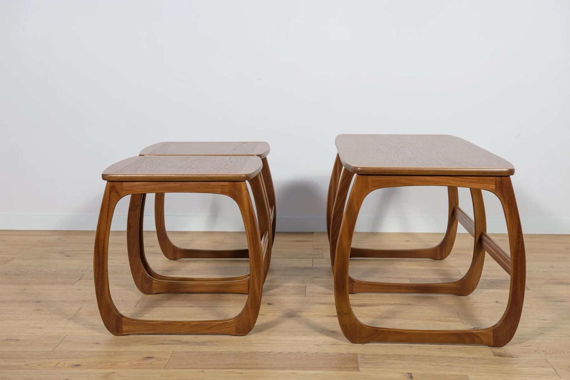 Set of three side tables, brown teak, Parker Knoll, United Kingdom, 1960s. - 74184