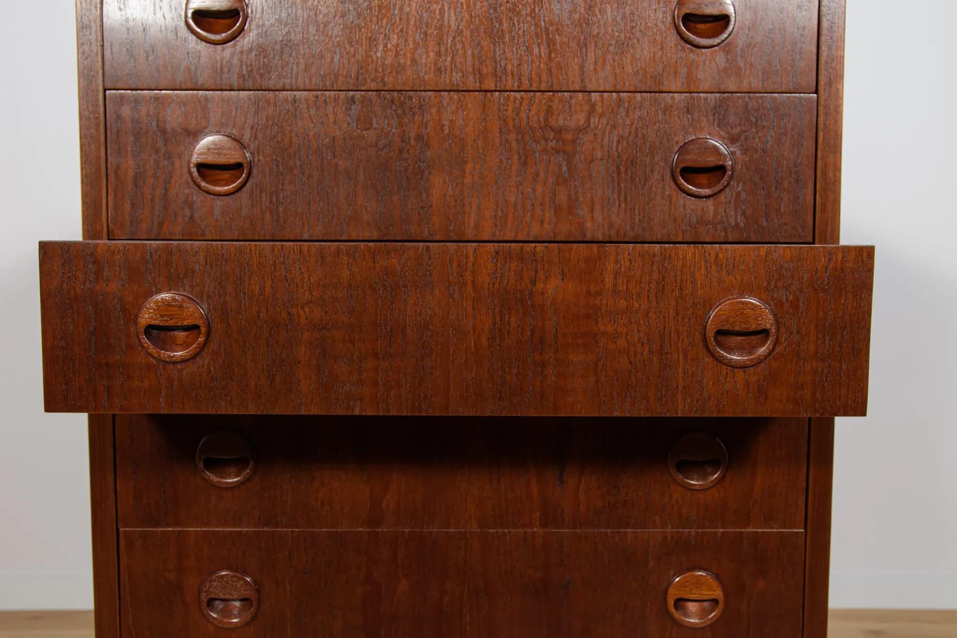 Chest of drawers, dark brown teak, Denmark, 1960s. - 74139