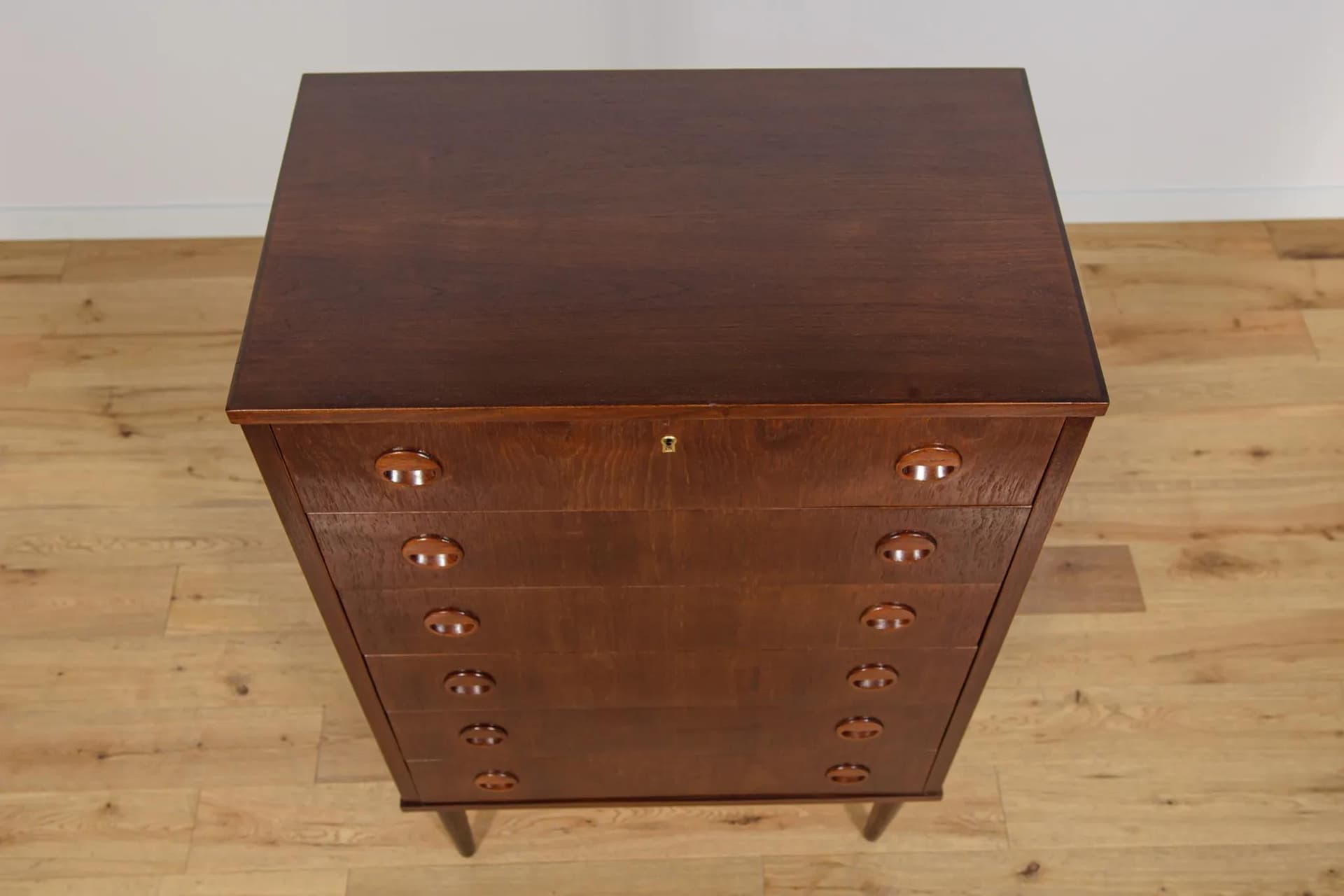 Chest of drawers, dark brown teak, Denmark, 1960s. - 74134