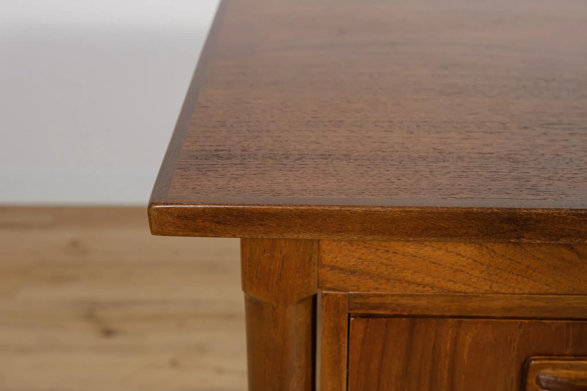 Desk, brown teak, Denmark, 1960s. - 74040