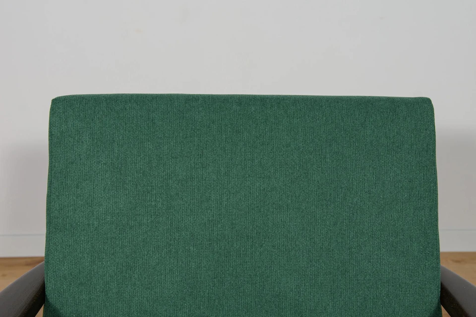 Armchair 300-139, dark brown beech, bottle green fabric, Swarzędzka Fabryka Mebli, Poland, 1960s. - 74009