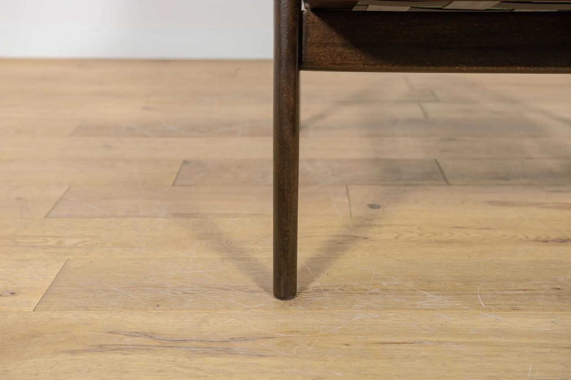 Armchair 300-139, dark brown beech, bottle green fabric, Swarzędzka Fabryka Mebli, Poland, 1960s. - 74006