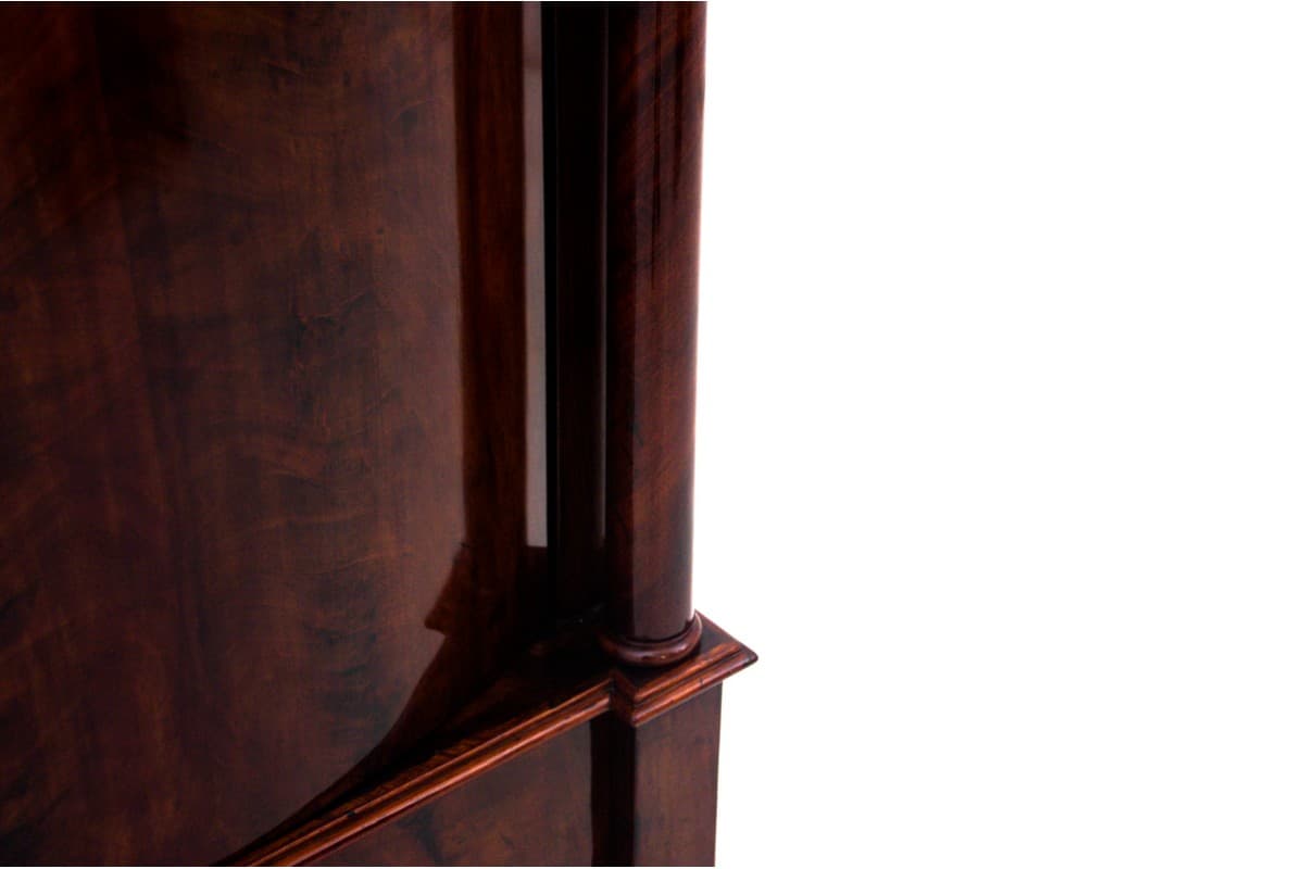 Mahogany Pedestal Cabinet, Biedermeier Style, Northern Europe, 1850s - 191901