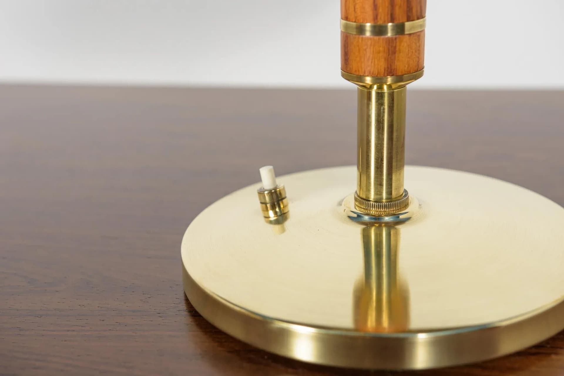 Table lamp, golden brass, by B. Karlby, Lyfa, Denmark, 1950s. - 73962