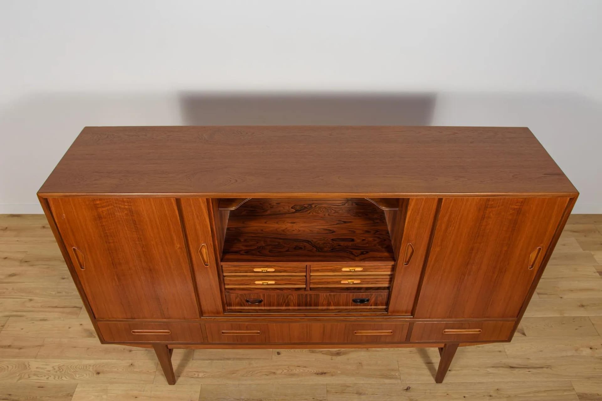 Sideboard, brown teak, Denmark, 1960s. - 73853
