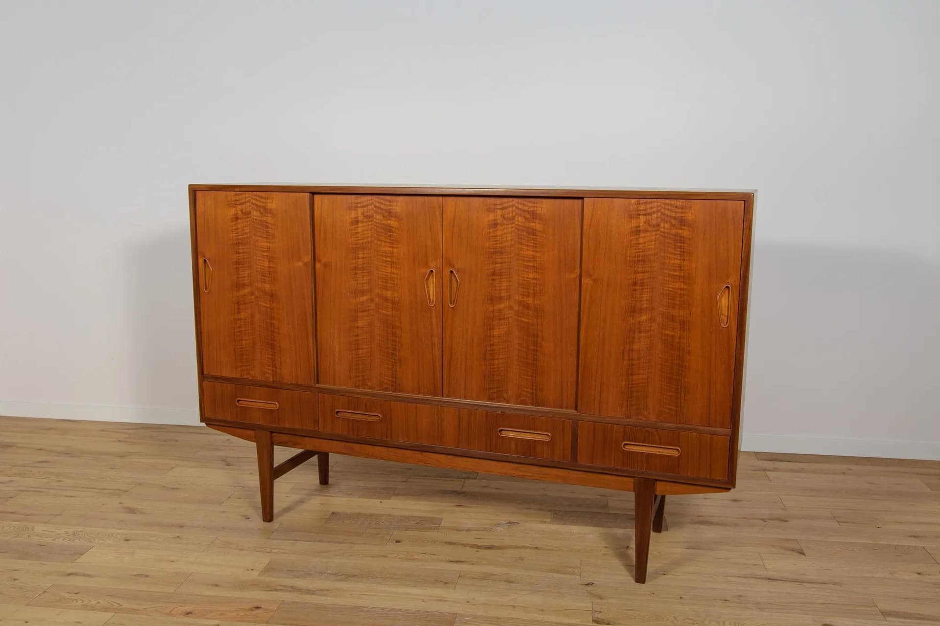 Sideboard, brown teak, Denmark, 1960s. - 73857