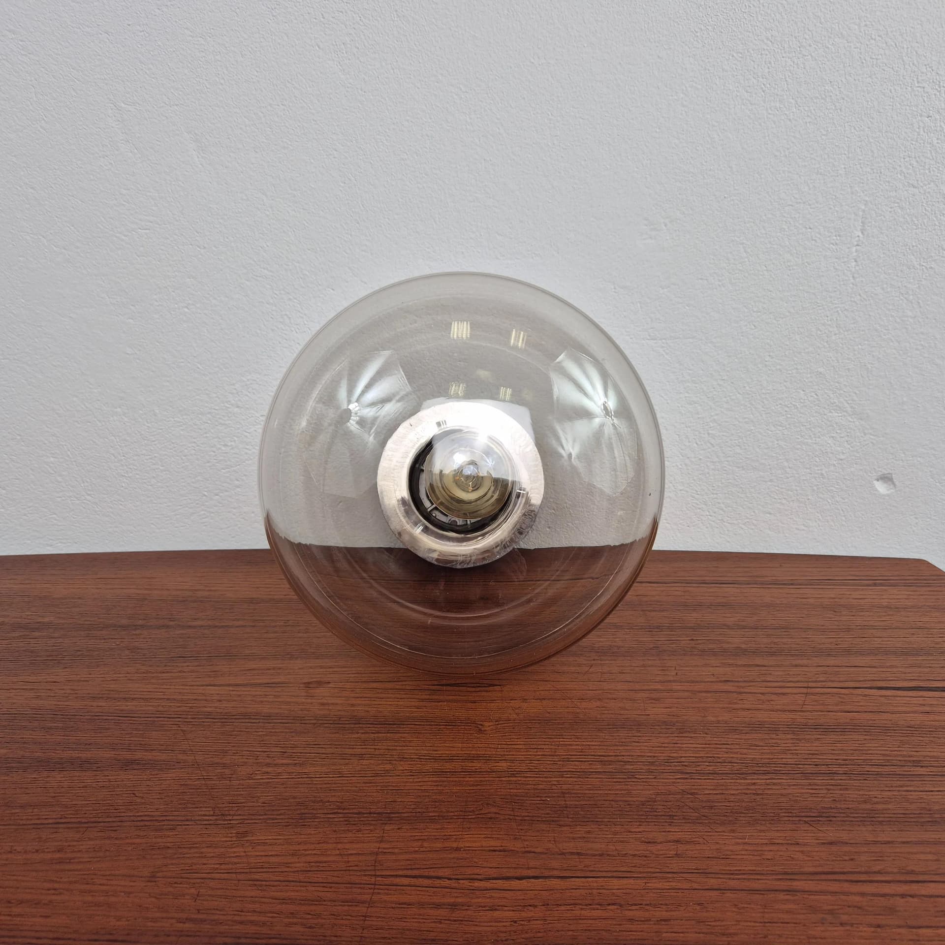 Lampa sufitowa Limburg A259, szkło szare, metal chromowany, Limburg, Niemcy, lata 60. - 73603