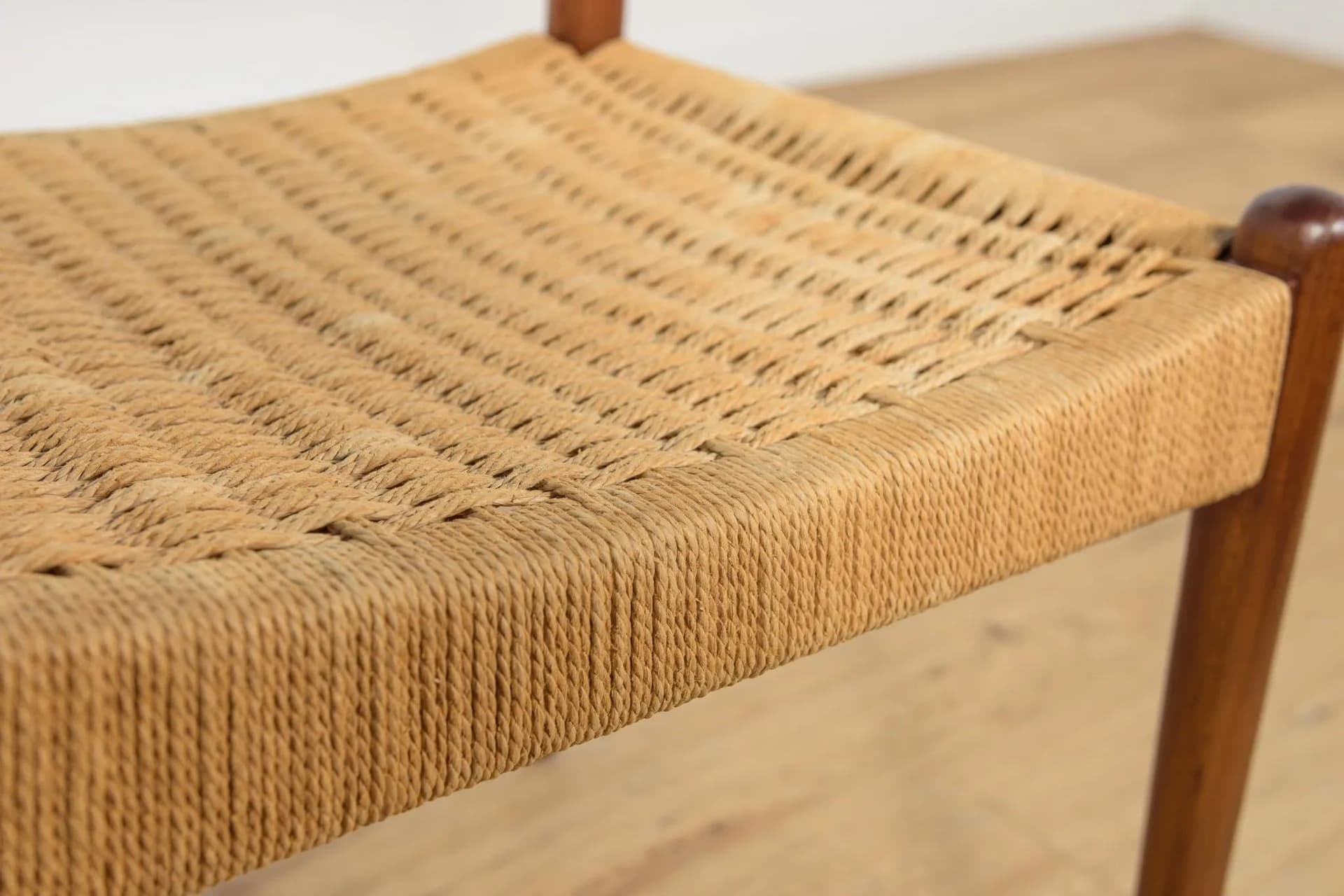 Krzesło, teak brązowy jasny, Dania, lata 60. - 73650