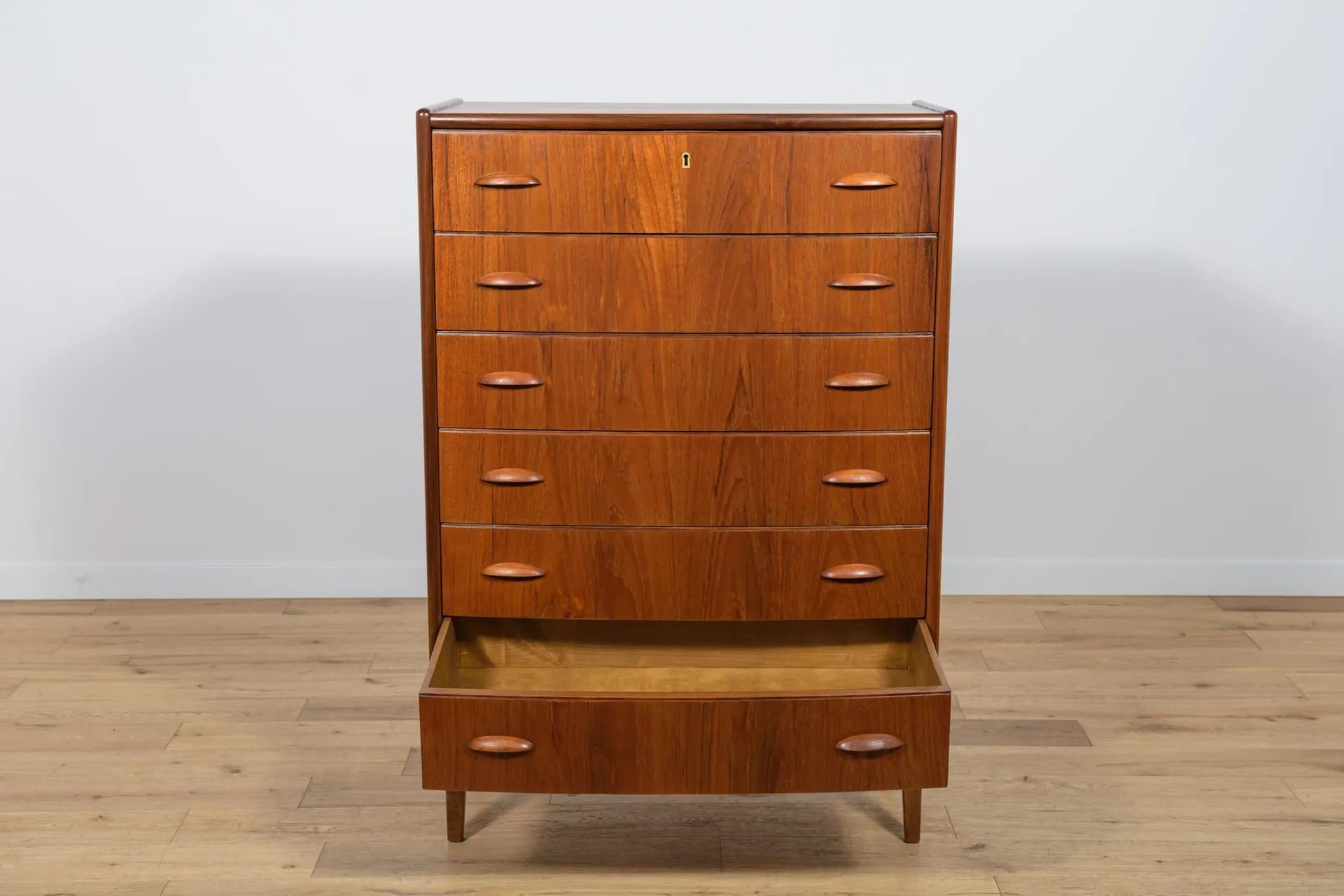 Komoda, teak brązowy, Dania, lata 60. - 75114