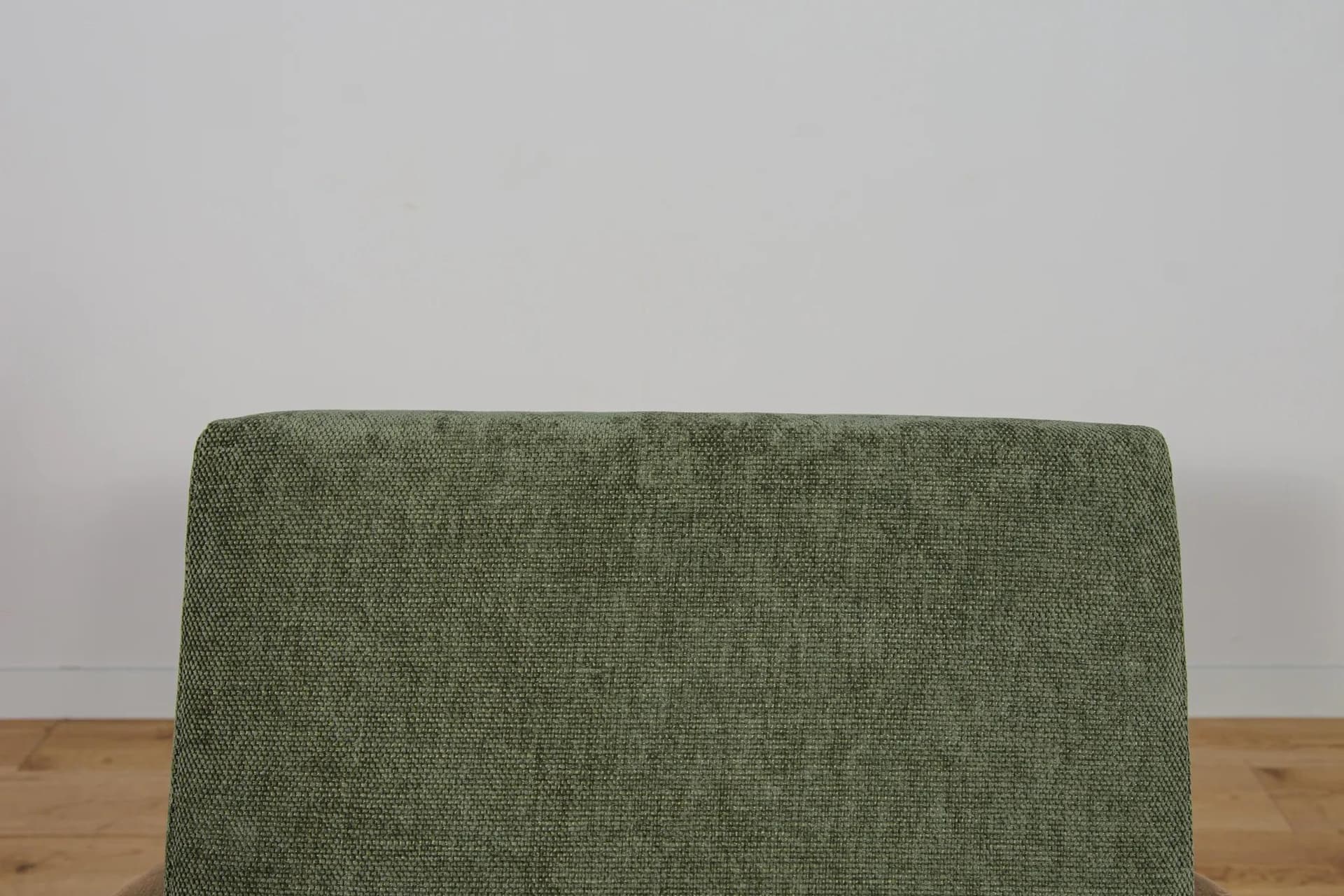 Fotel 300-139, beech brązowy, tkanina zielona, Swarzędzka Fabryka Mebli, Polska, lata 60. - 75068