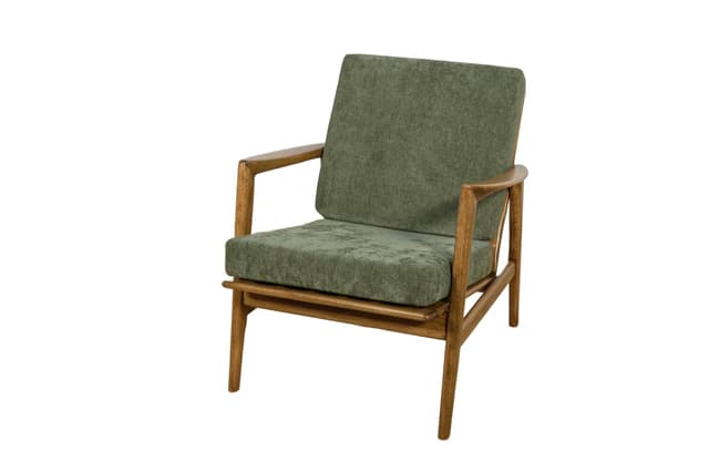 Fotel 300-139, beech brązowy, tkanina zielona, Swarzędzka Fabryka Mebli, Polska, lata 60. - WYMIARY