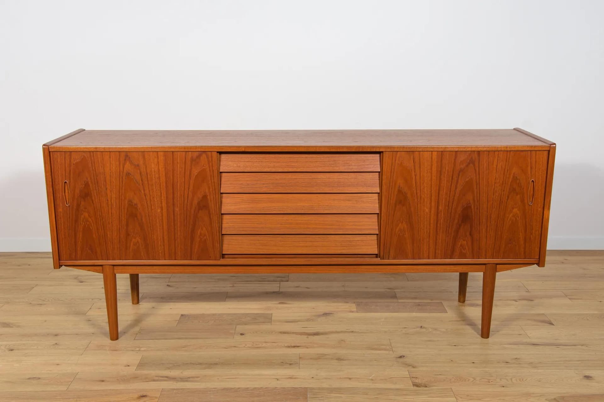 Sideboard, teak, brązowy, proj. N. Jonsson, Szwecja, lata 60. - 75057